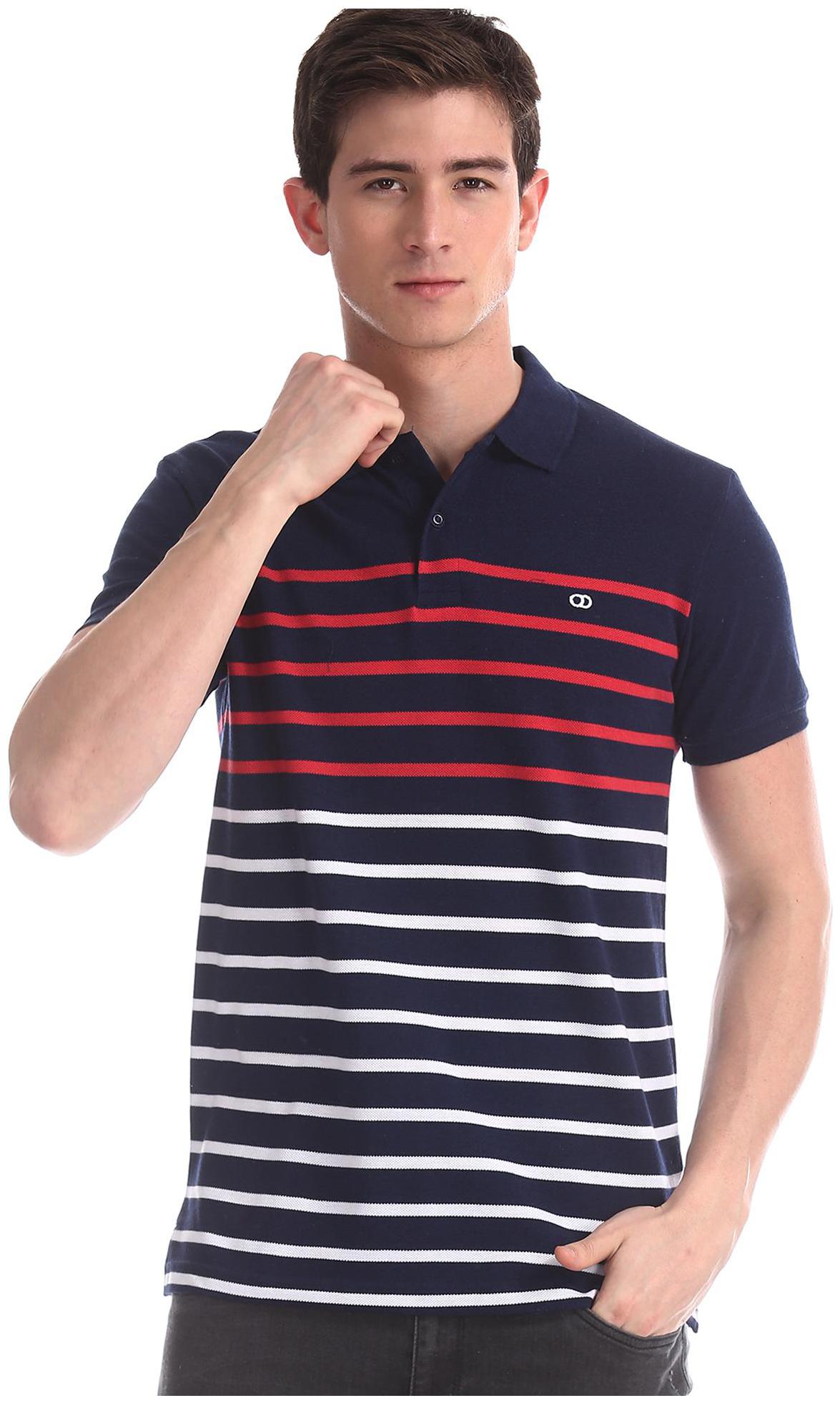 

RUGGERS Men Blue Regular fit Cotton Polo collar T-Shirt - Pack Of 1