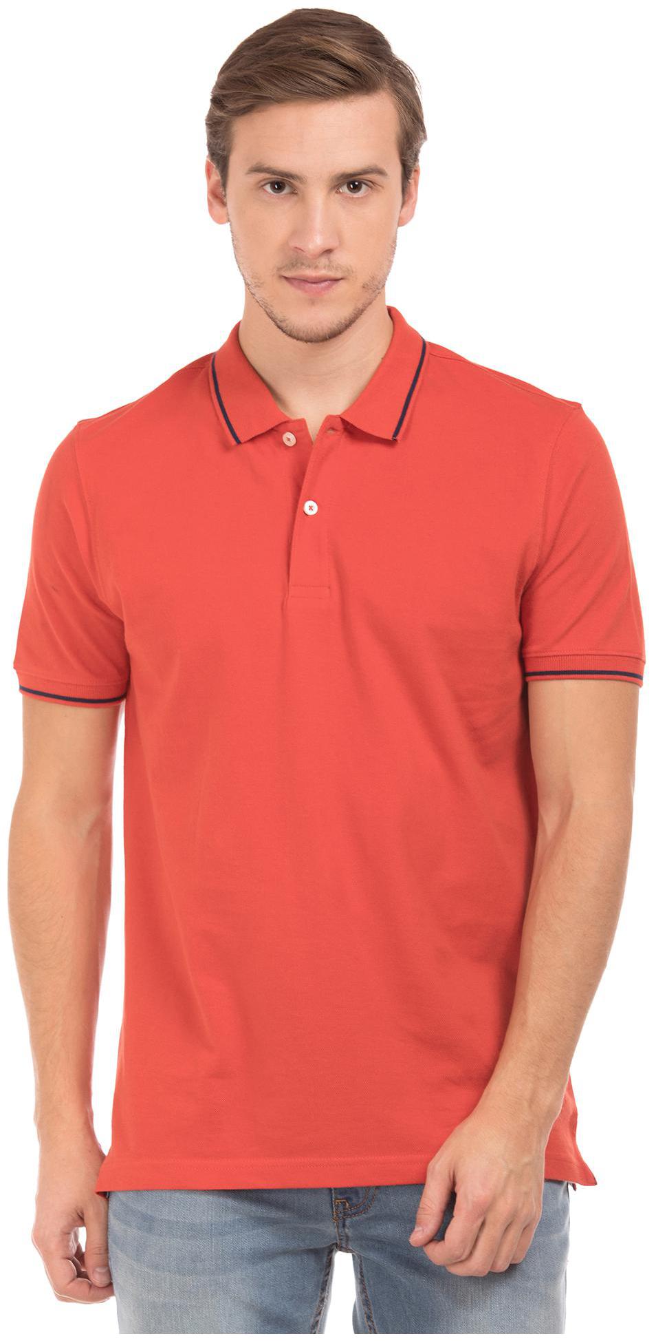 

RUGGERS Men Red Regular fit Cotton Polo collar T-Shirt - Pack Of 1