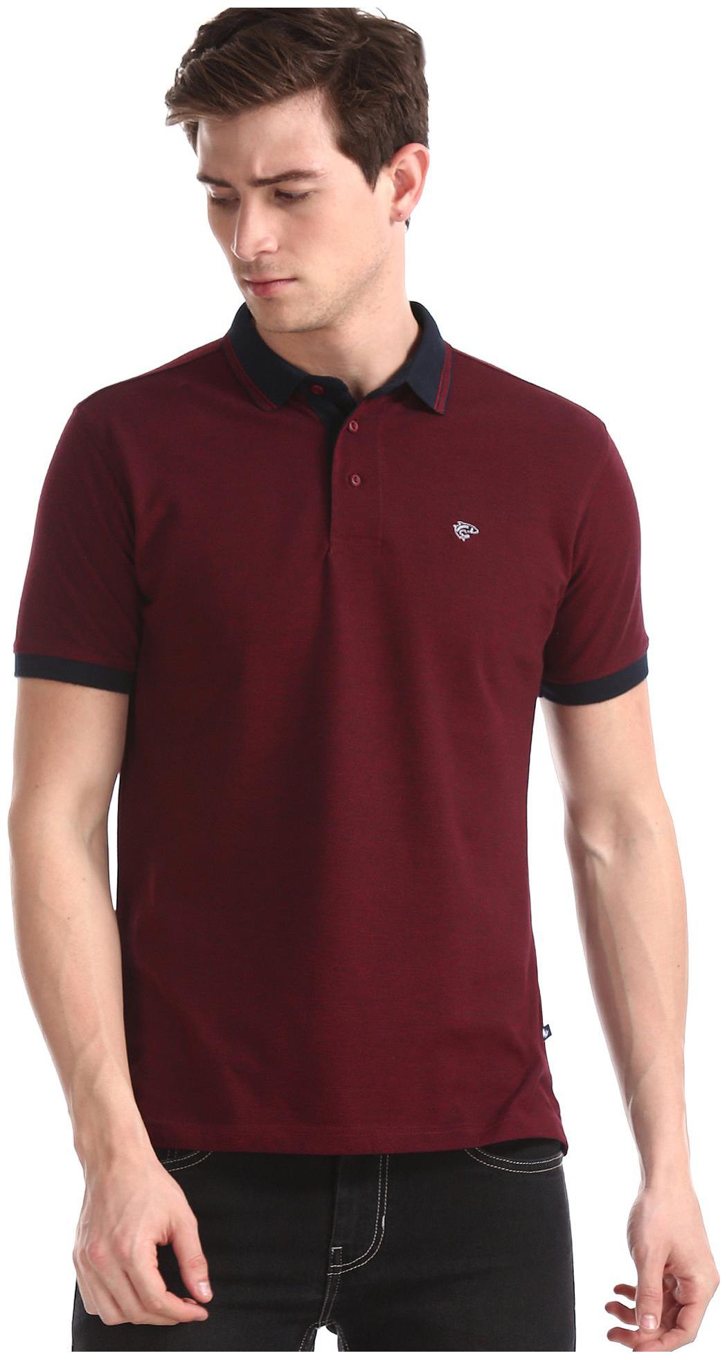 

RUGGERS Men Red Regular fit Cotton Polo collar T-Shirt - Pack Of 1