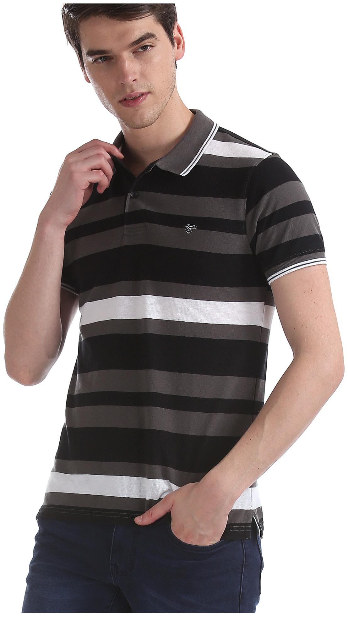 

RUGGERS Men Black Slim fit Cotton Polo collar T-Shirt - Pack Of 1