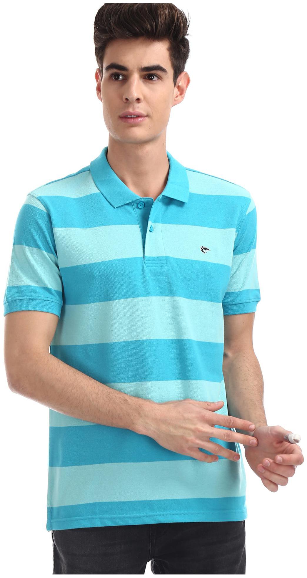 

RUGGERS Men Blue Regular fit Cotton Polo collar T-Shirt - Pack Of 1