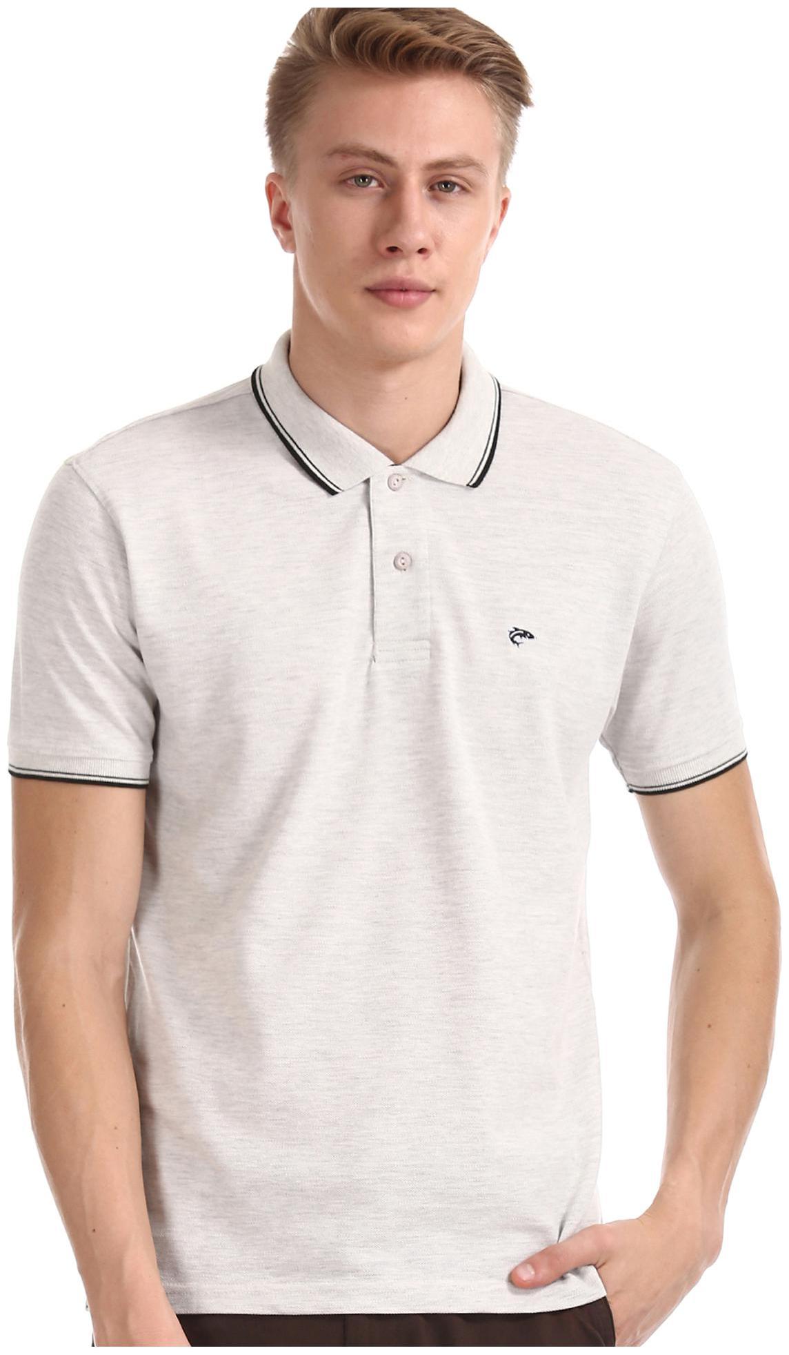 

RUGGERS Men Grey Regular fit Cotton Polo collar T-Shirt - Pack Of 1