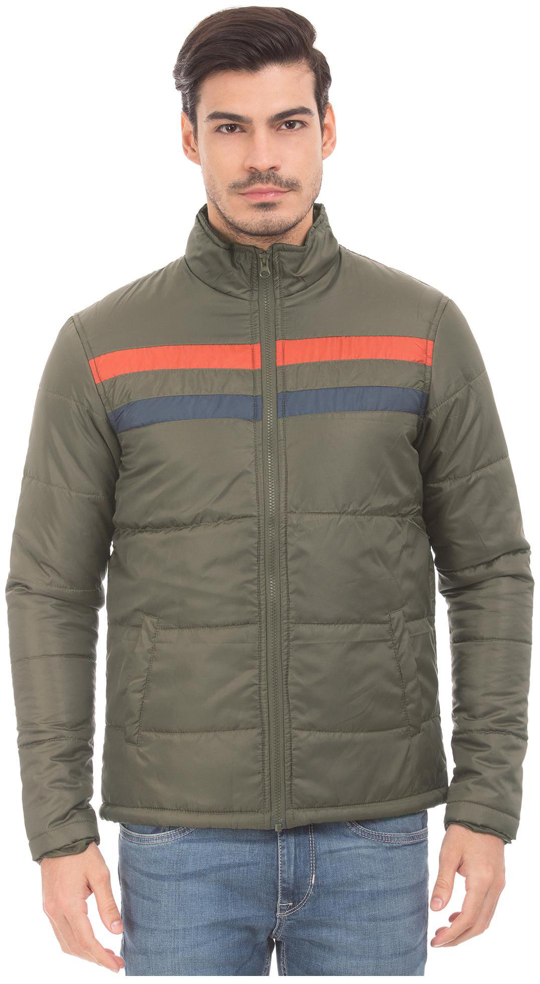 

RUGGERS Men Green Solid Quilted jacket