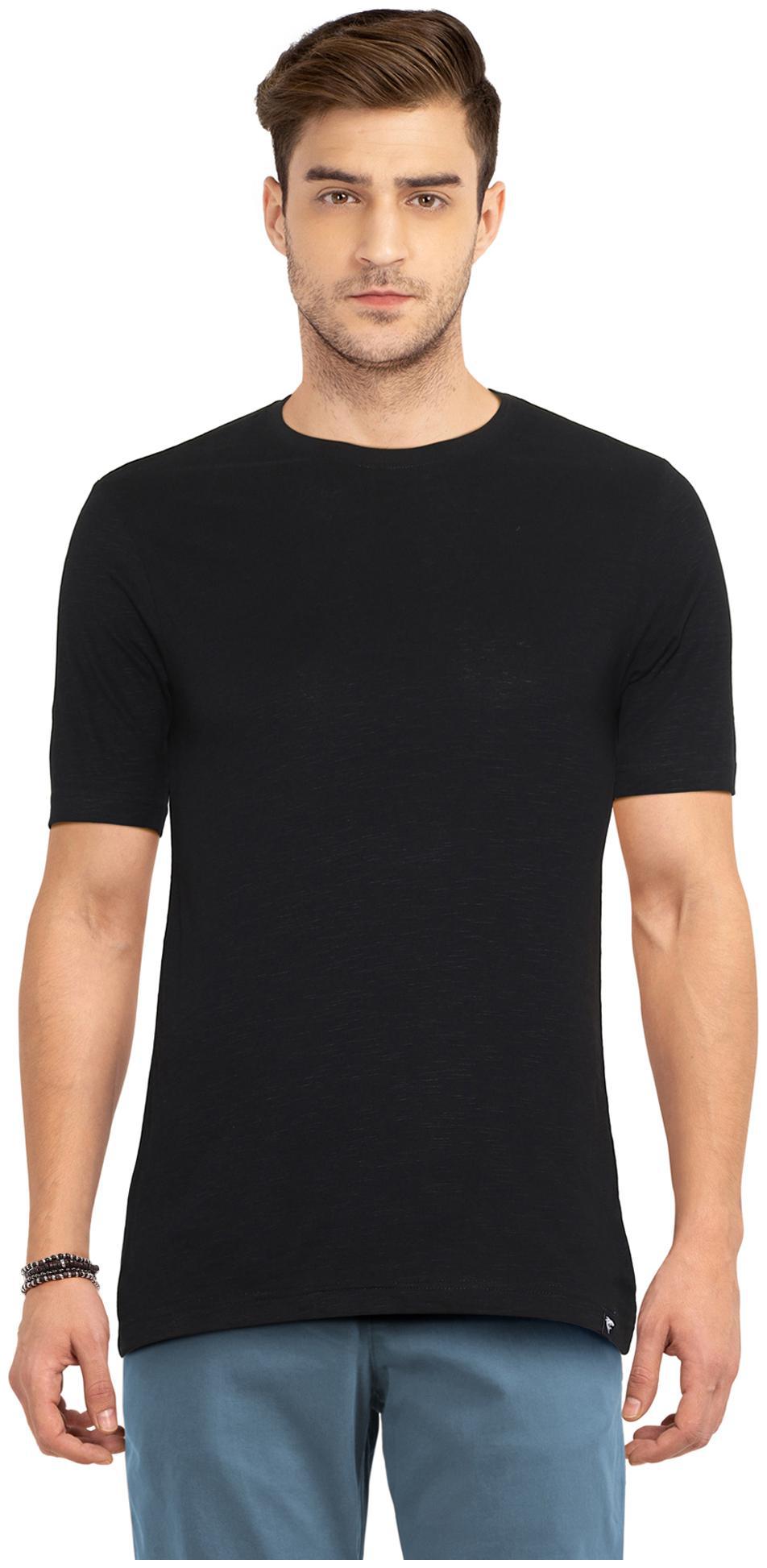 

RUGGERS Men Black Slim fit Cotton Round neck T-Shirt - Pack Of 1