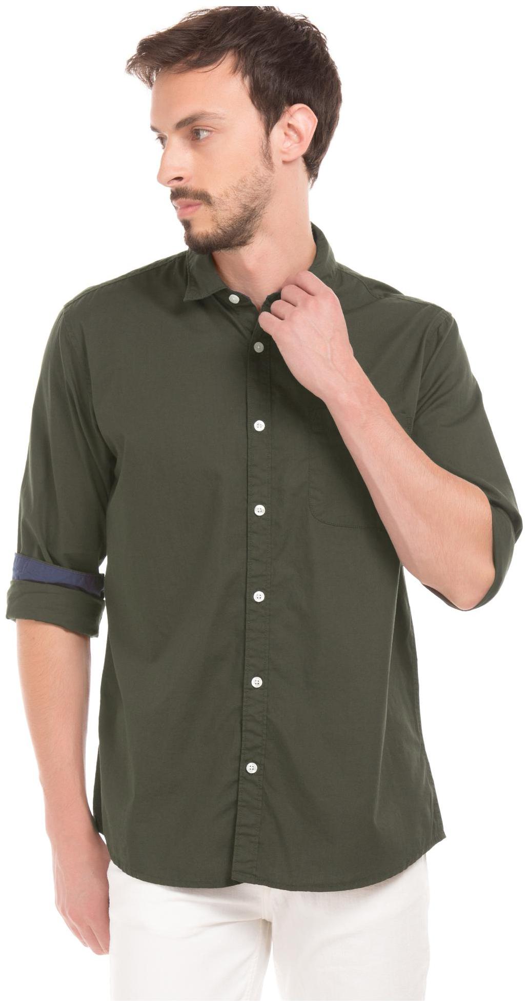 

RUGGERS Men Regular fit Formal Shirt - Green
