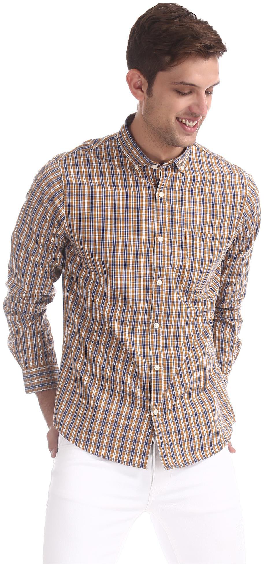 

RUGGERS Men Multi Checked Regular Fit Casual Shirt