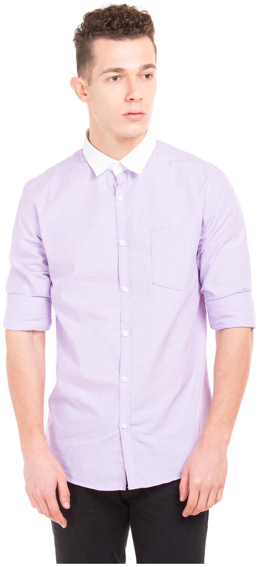 

RUGGERS Men Purple Printed Regular Fit Casual Shirt