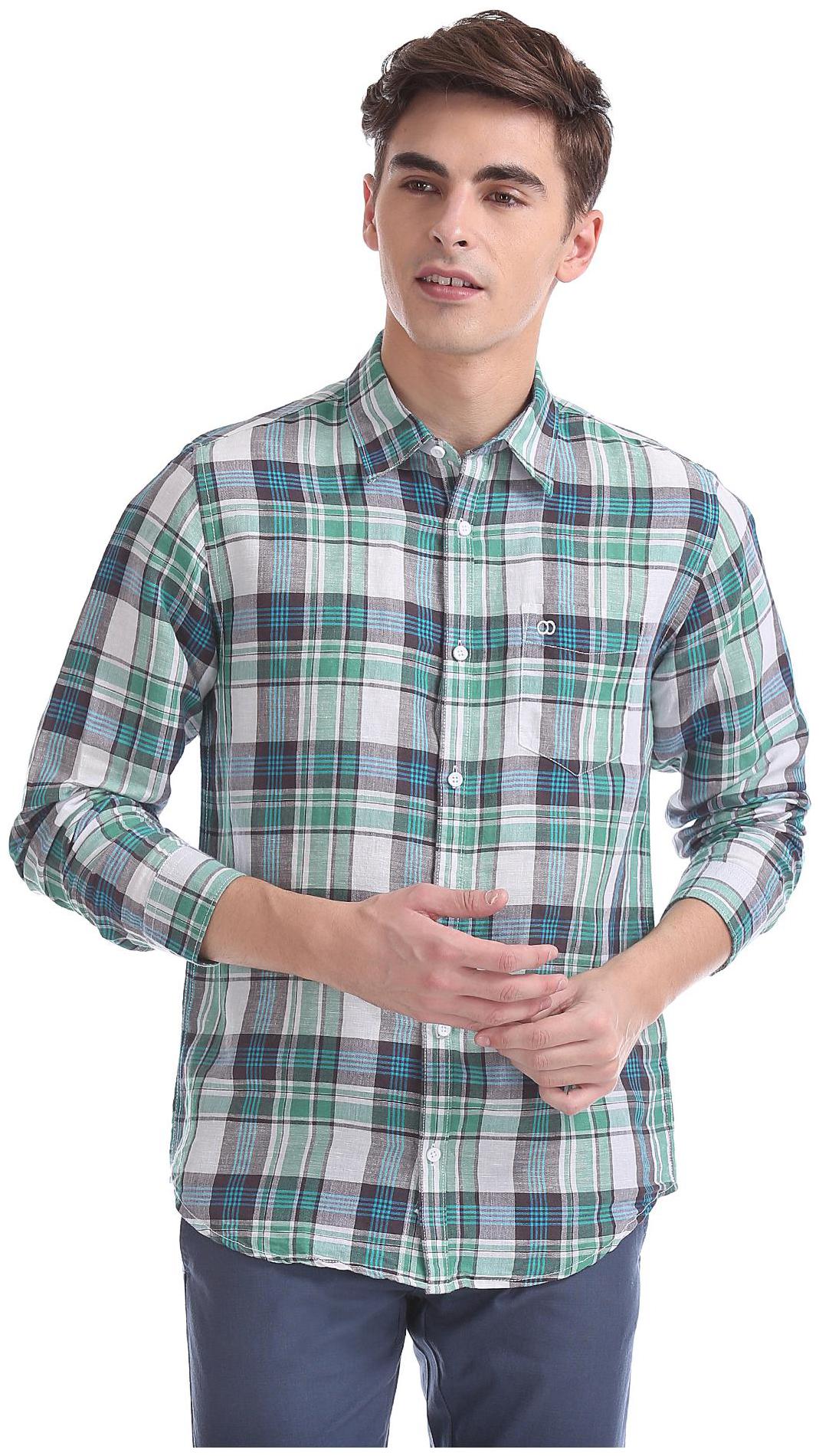 

RUGGERS Men Multi Checked Slim Fit Casual Shirt