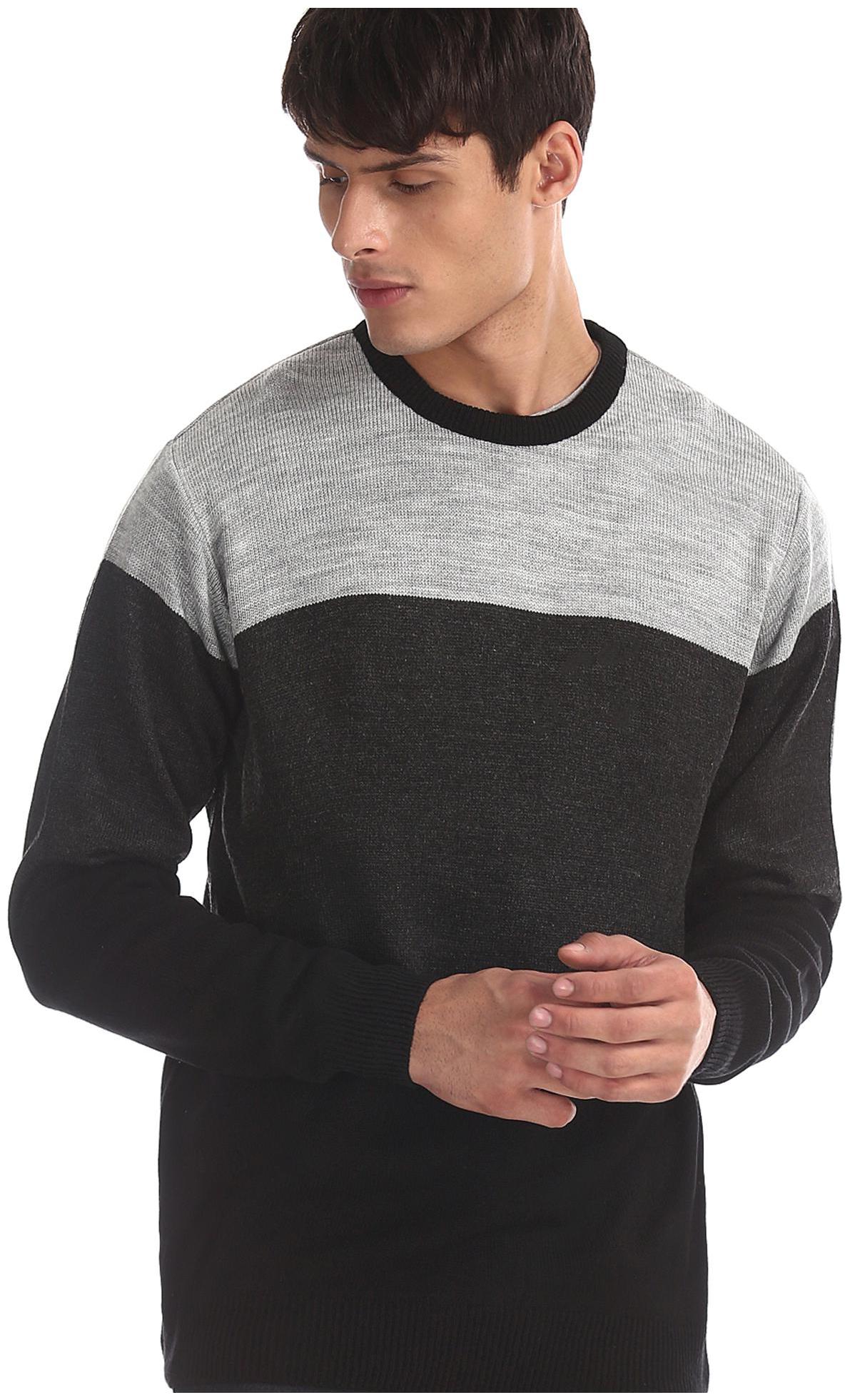 

RUGGERS Men Grey Round neck Pullover