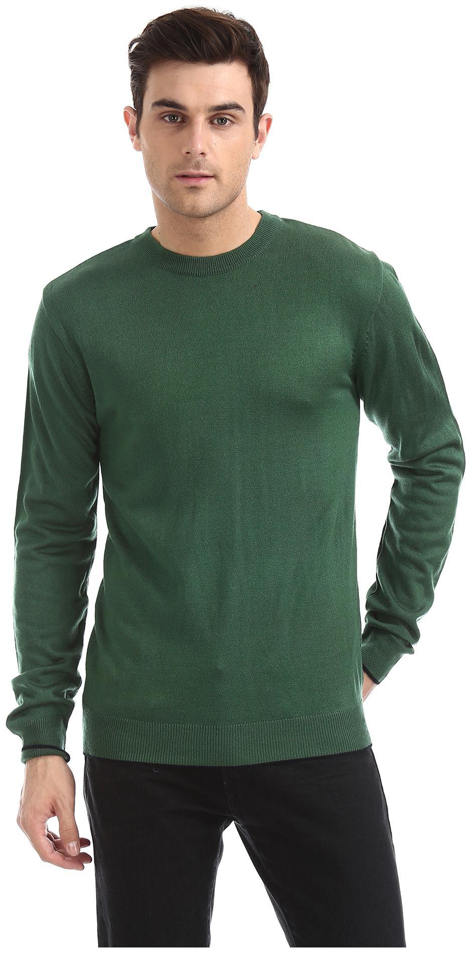 

RUGGERS Men Green Round neck Pullover