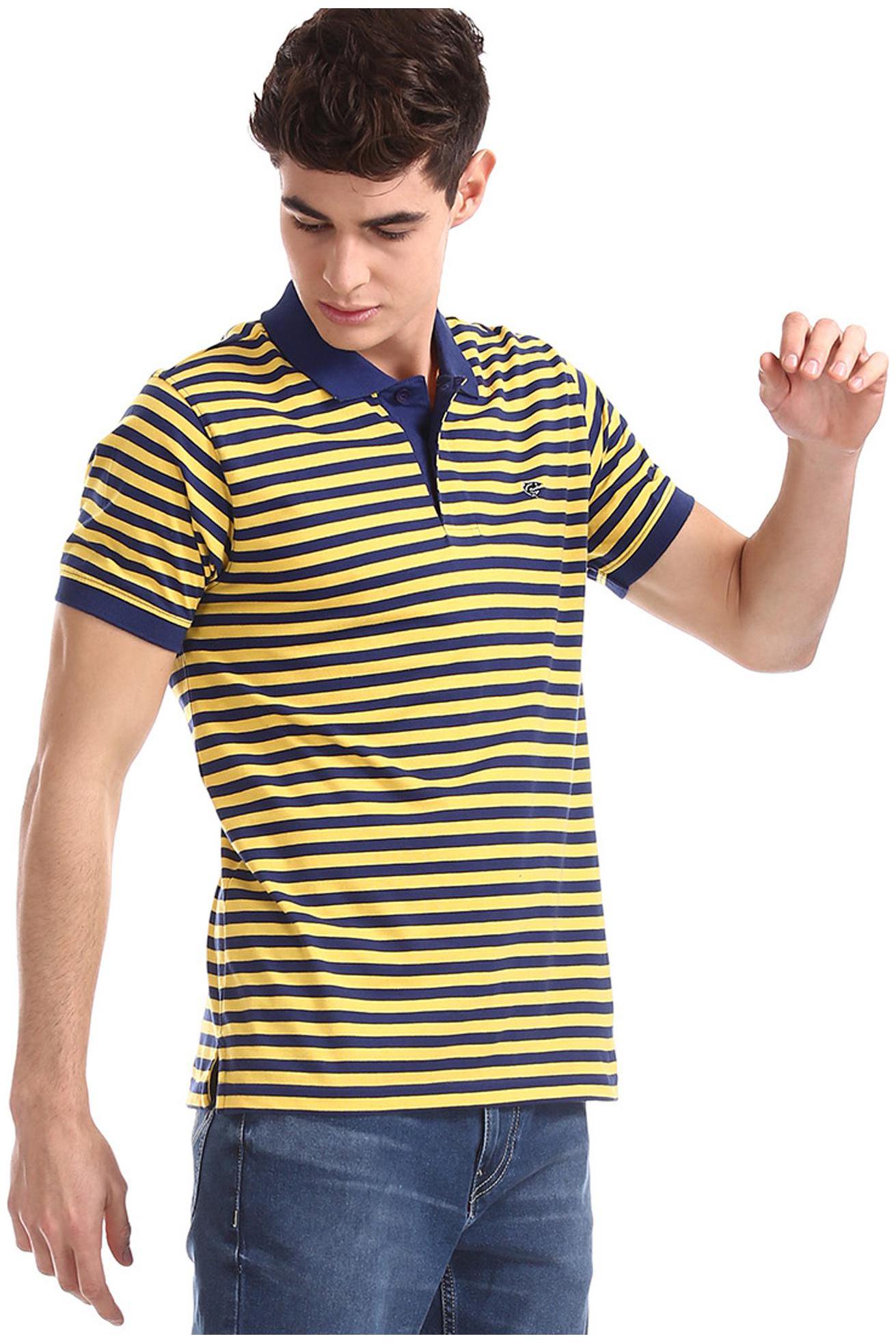 

RUGGERS Men Yellow Regular fit Cotton Polo collar T-Shirt - Pack Of 1