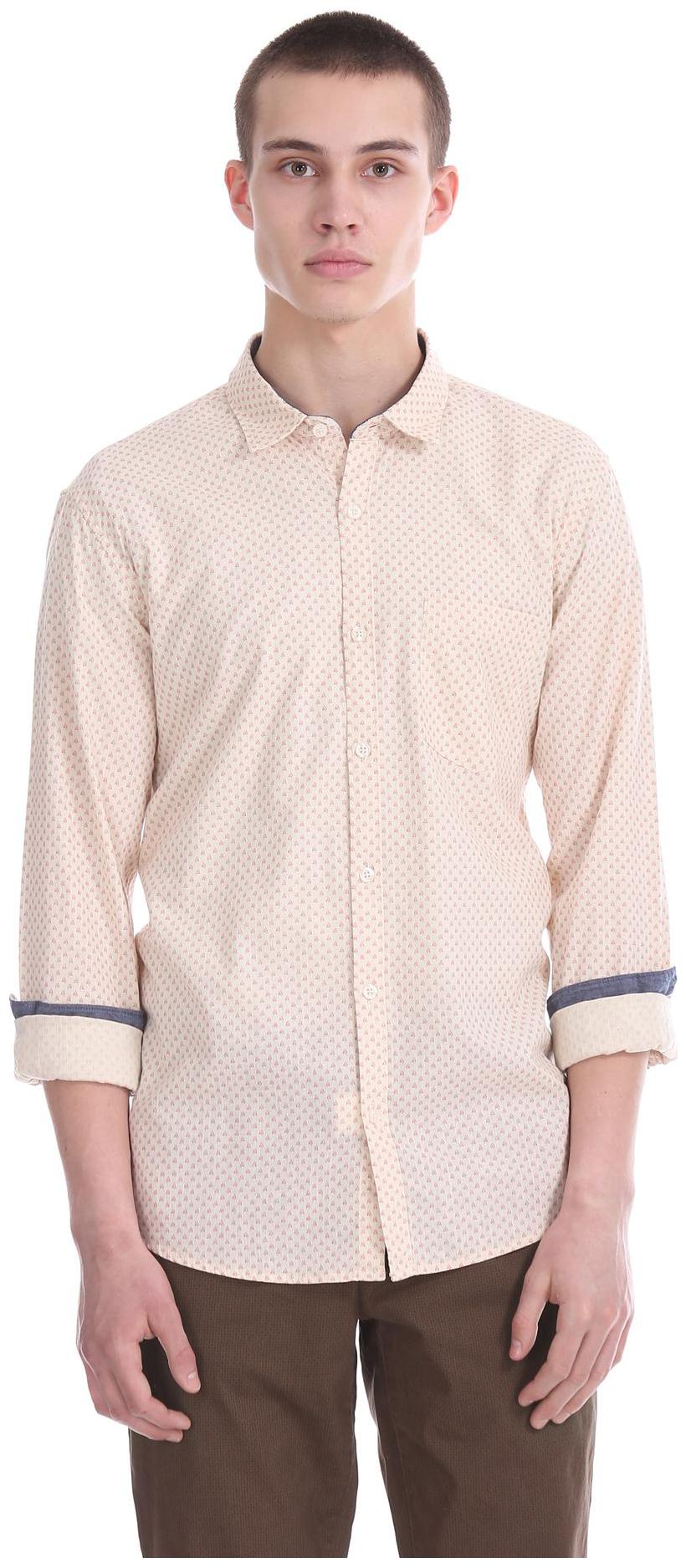 

RUGGERS Men White Printed Regular Fit Casual Shirt