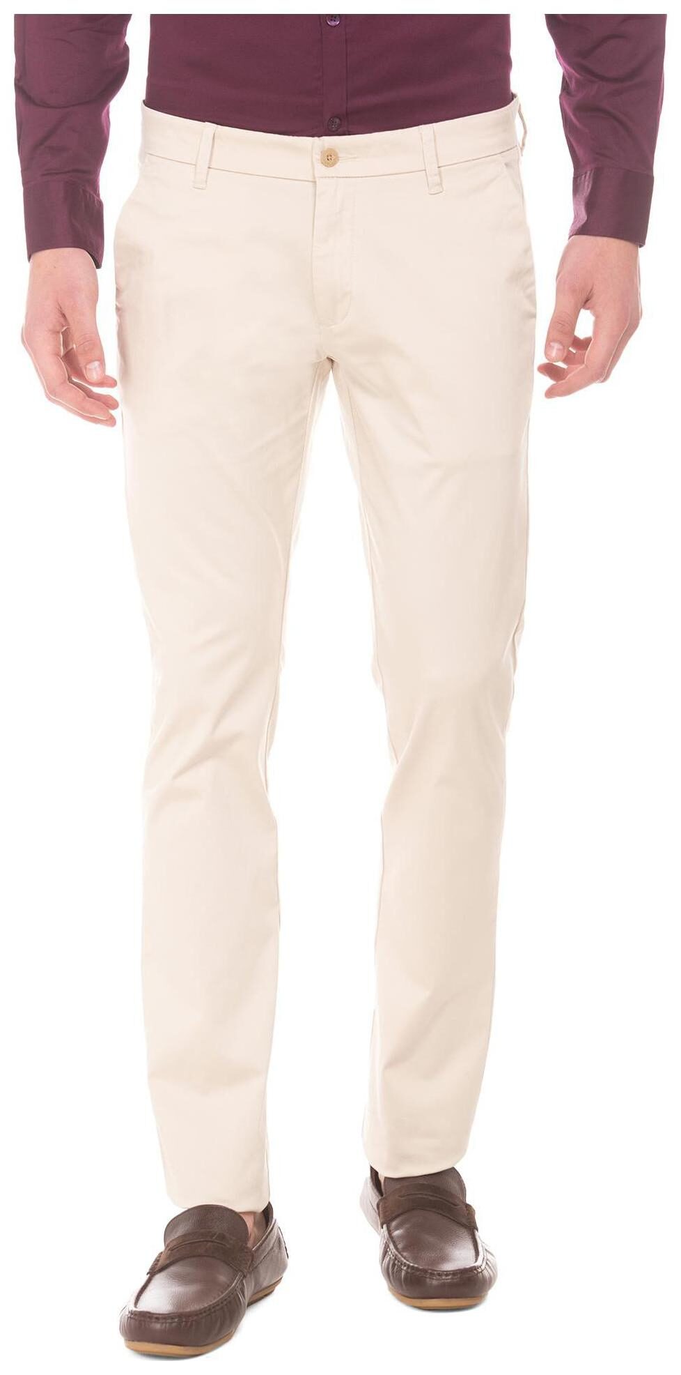 

RUGGERS Men White Solid Tapered fit Regular trousers