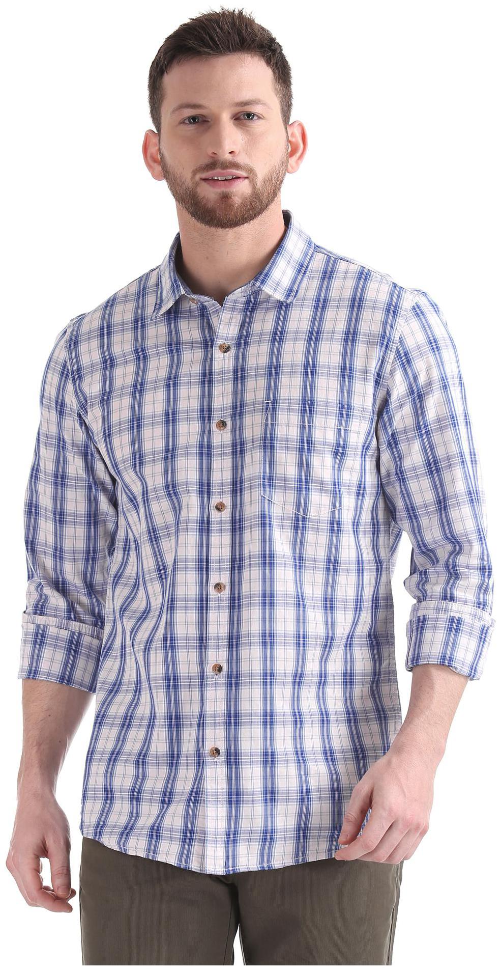 

RUGGERS Men Multi Checked Regular Fit Casual Shirt