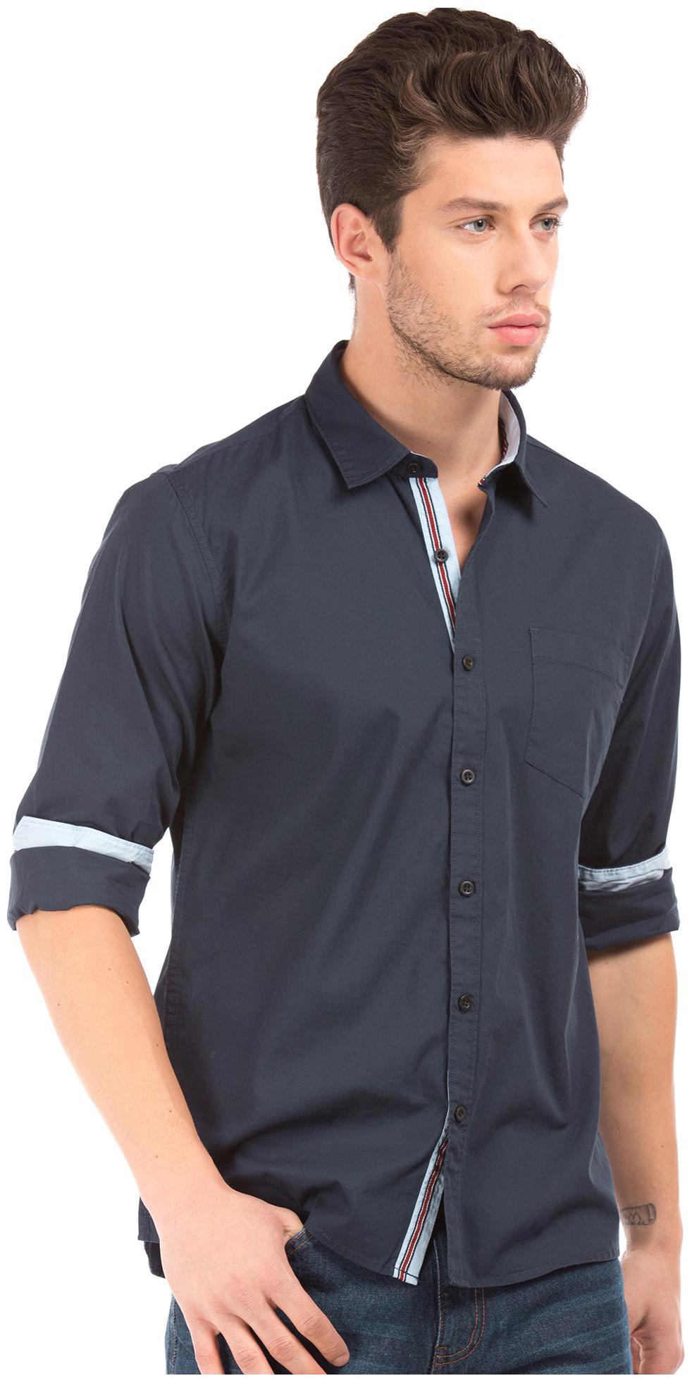 

RUGGERS Men Regular fit Formal Shirt - Blue