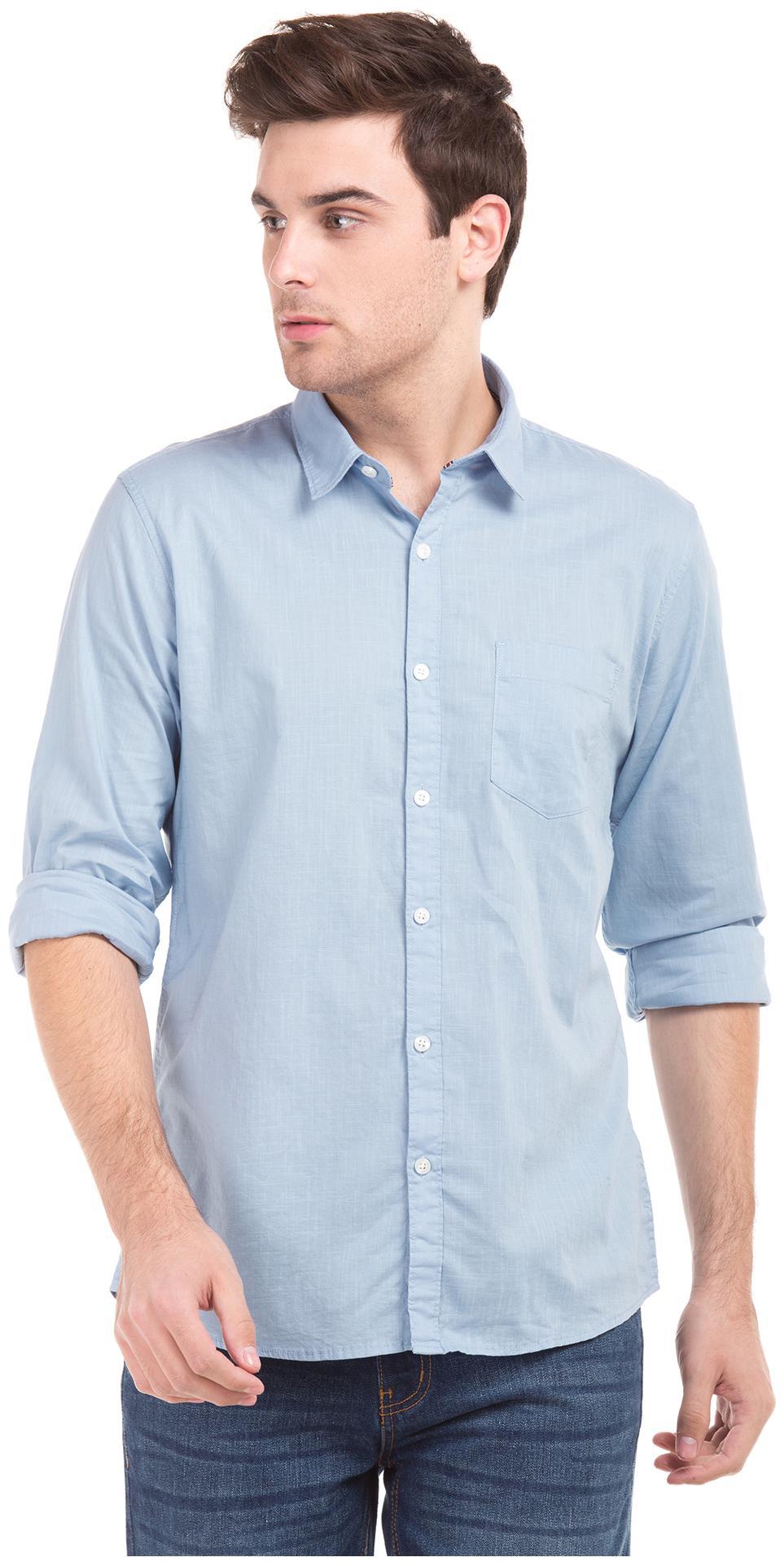 

RUGGERS Men Regular fit Formal Shirt - Blue