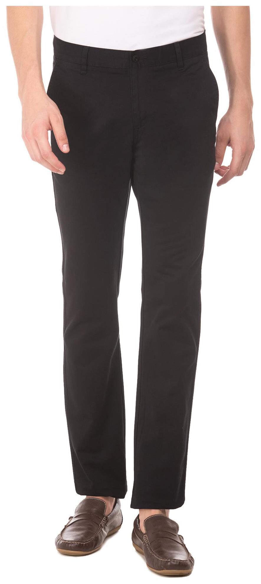 

RUGGERS Men Black Solid Slim fit Regular trousers