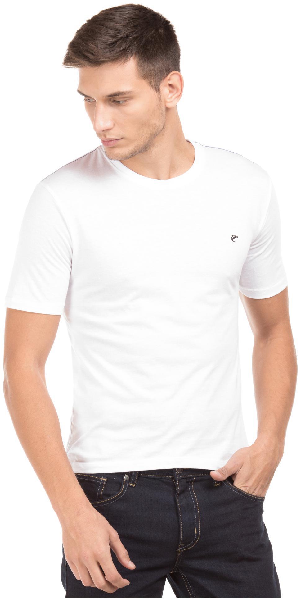 

RUGGERS Men White Slim fit Cotton Round neck T-Shirt - Pack Of 3