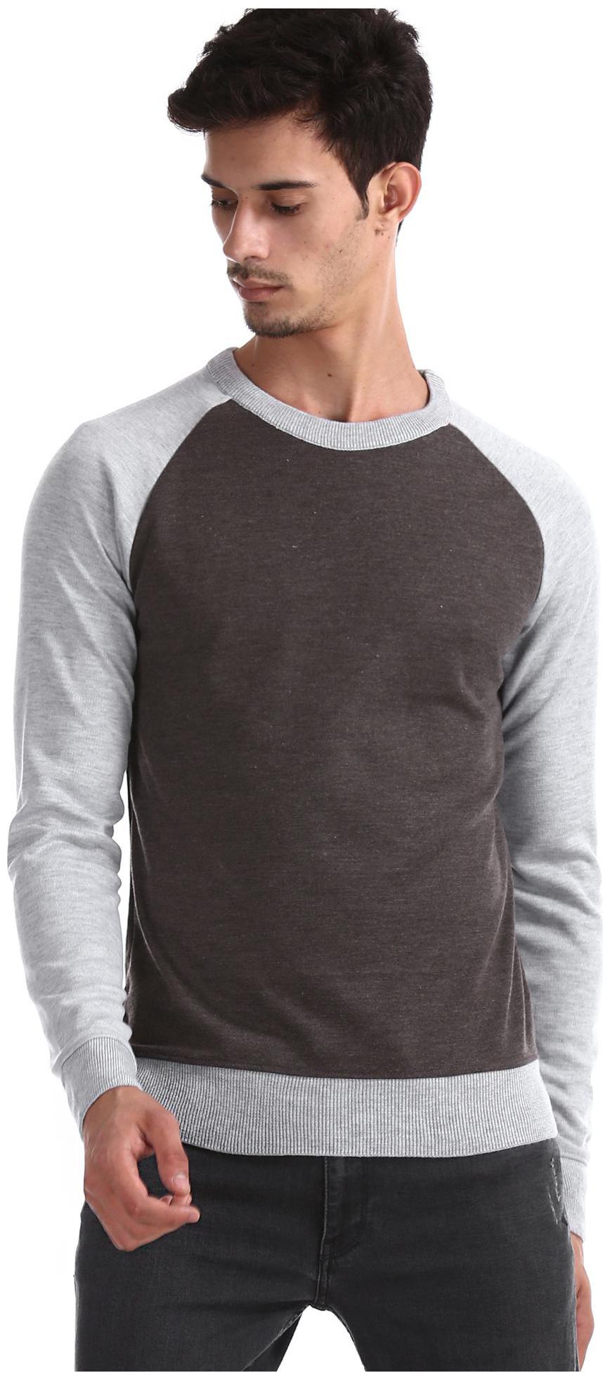 

RUGGERS Men Grey Round neck Pullover