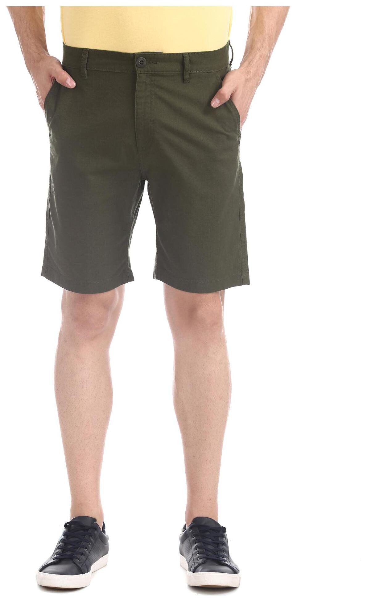 

RUGGERS Men Green Regular Fit Regular Shorts