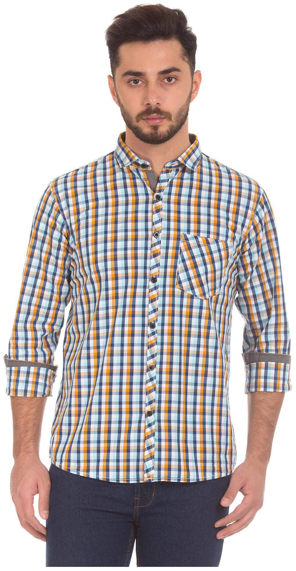 

RUGGERS Men Multi Checked Regular Fit Casual Shirt