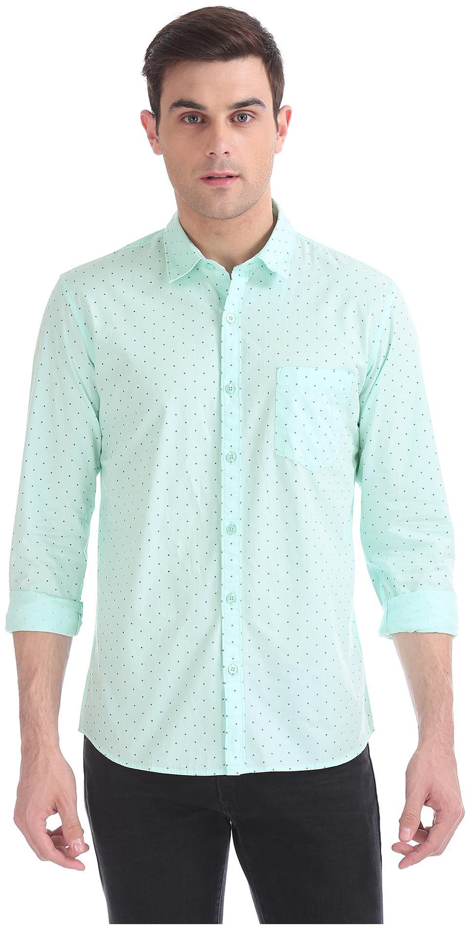 

RUGGERS Men Regular fit Formal Shirt - Green