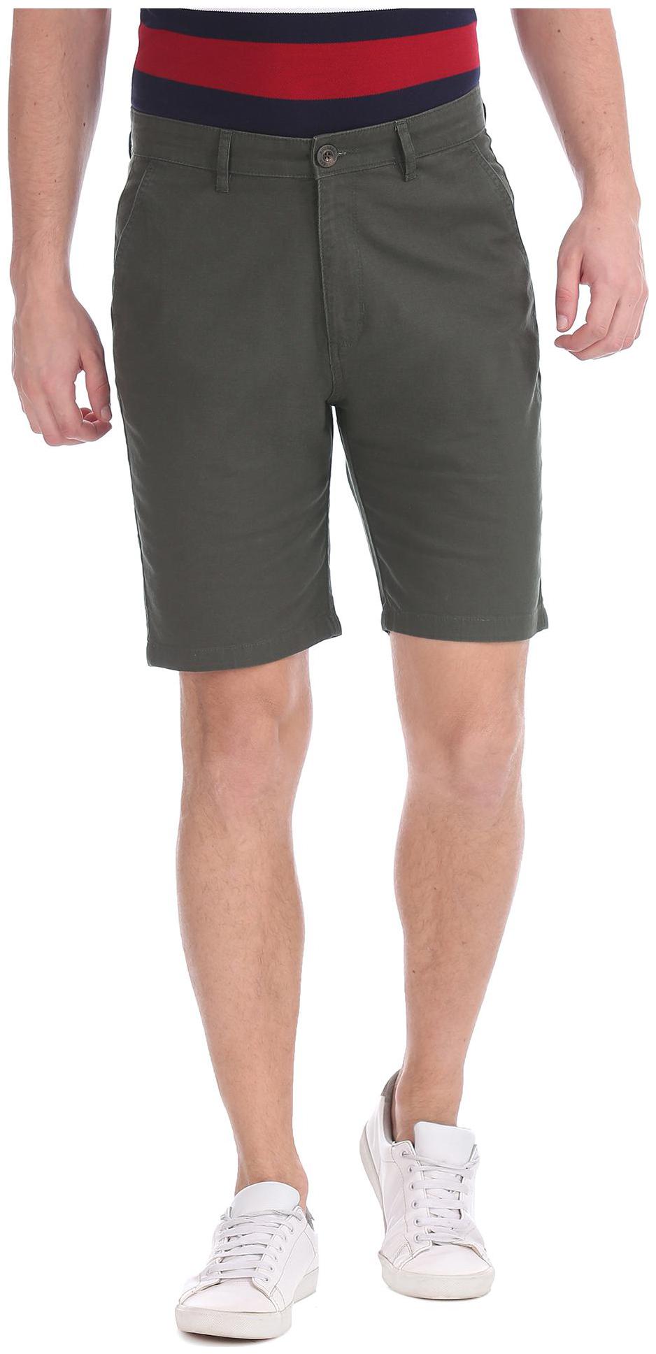 

RUGGERS Men Green Regular Fit Regular Shorts