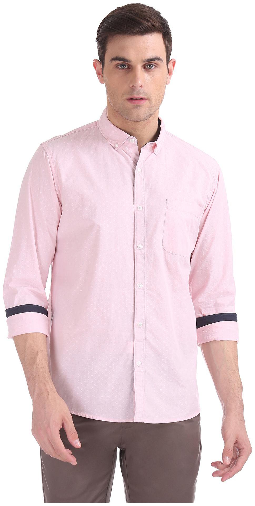 

RUGGERS Men Regular fit Formal Shirt - Pink