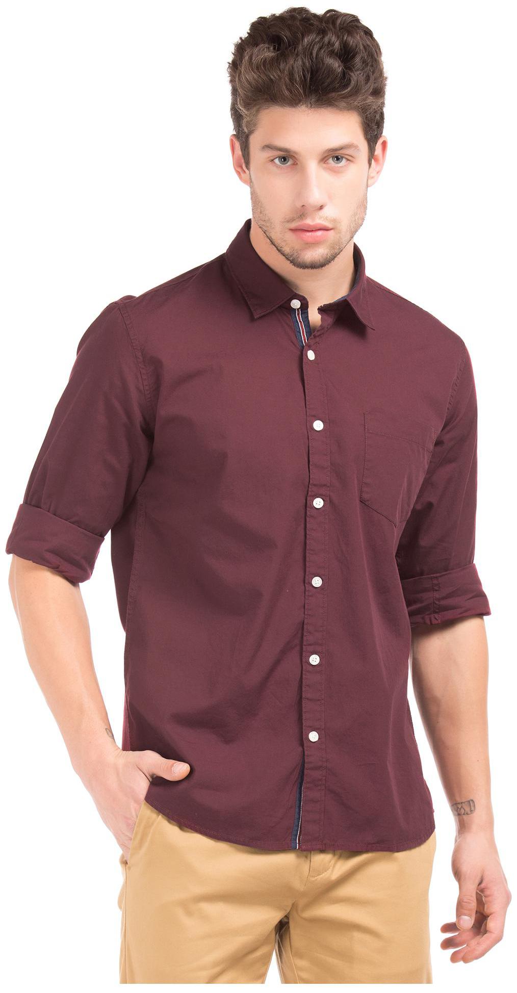 

RUGGERS Men Regular fit Formal Shirt - Red
