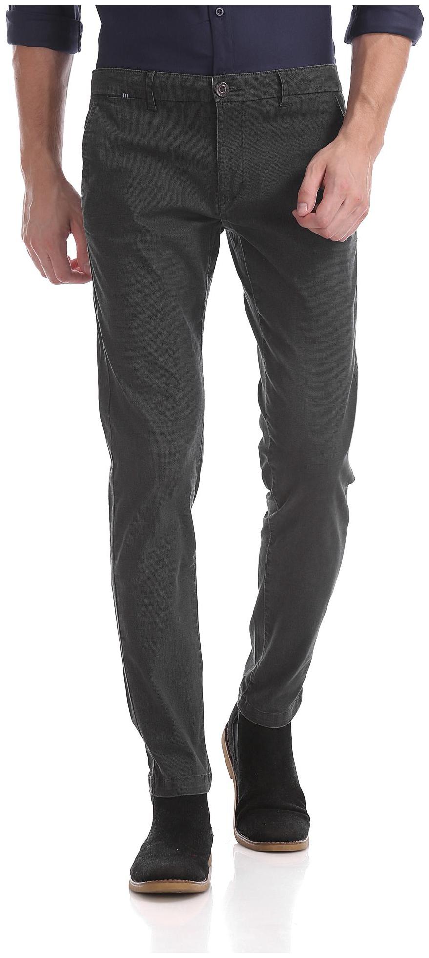 

RUGGERS Men Grey Printed Regular fit Regular trousers