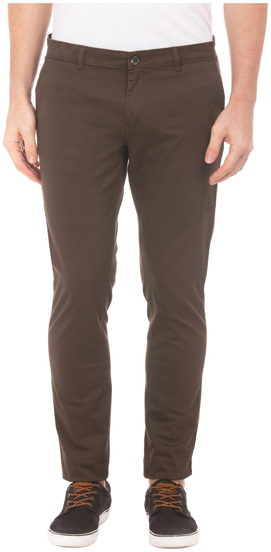 

RUGGERS Men Brown Solid Slim fit Regular trousers