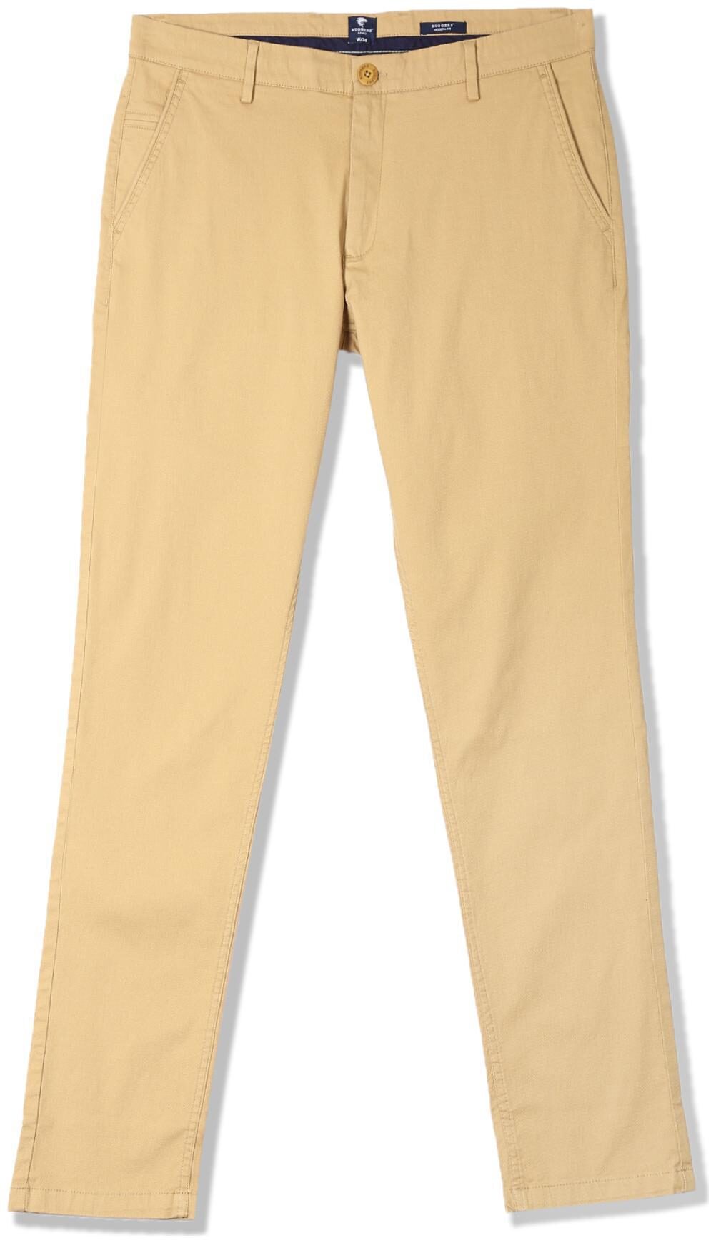 

RUGGERS Men Brown Solid Slim fit Regular trousers