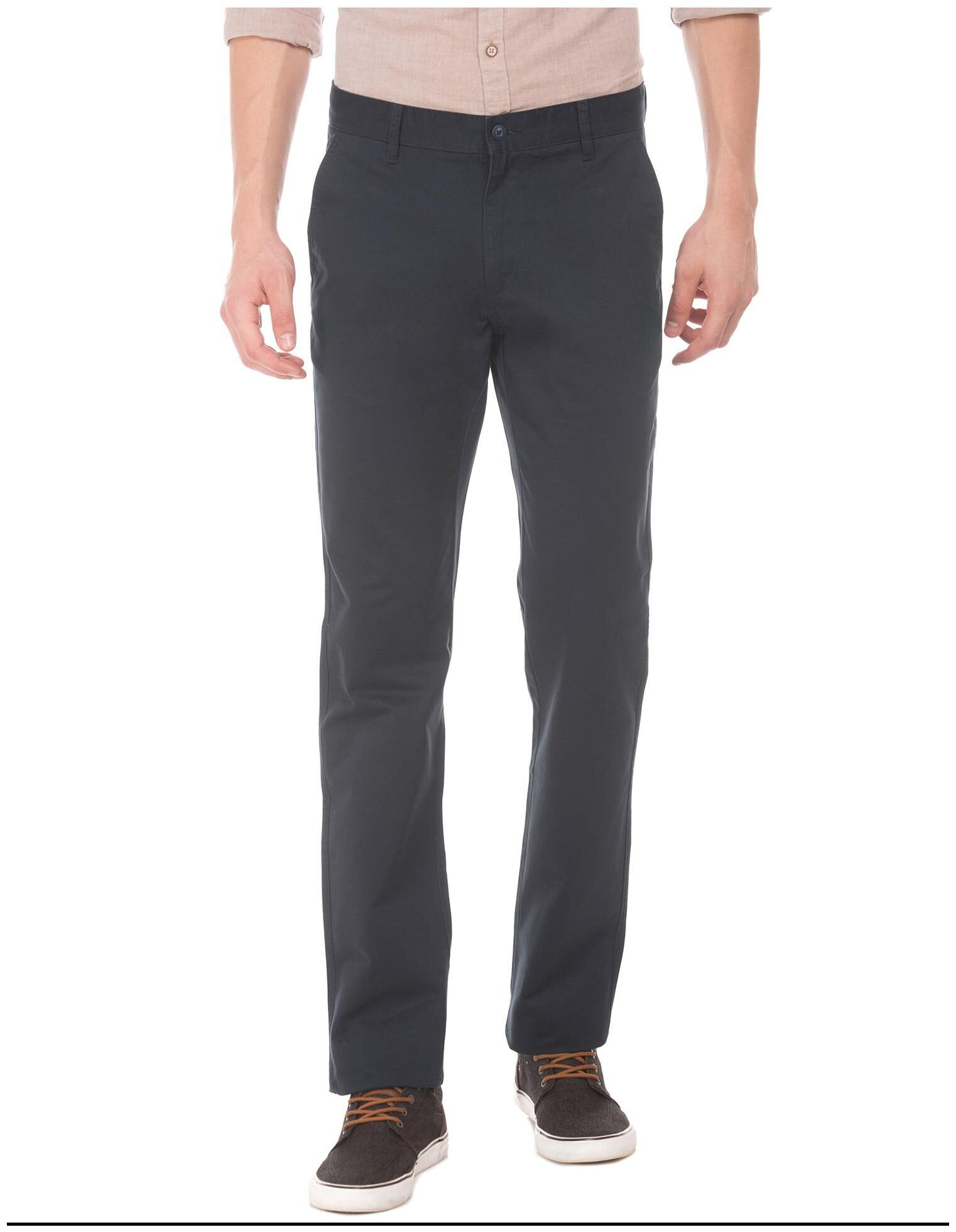 

RUGGERS Men Blue Solid Slim fit Regular trousers