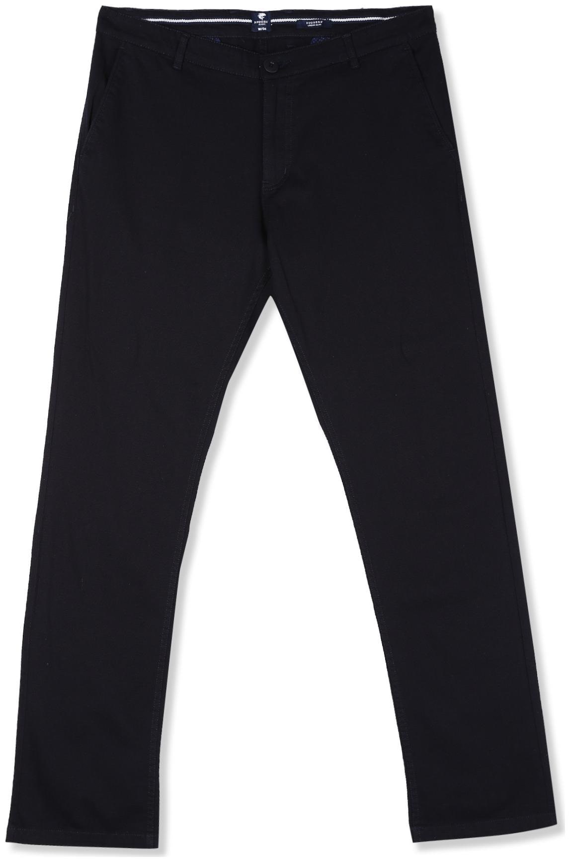 

RUGGERS Men Blue Solid Slim fit Regular trousers