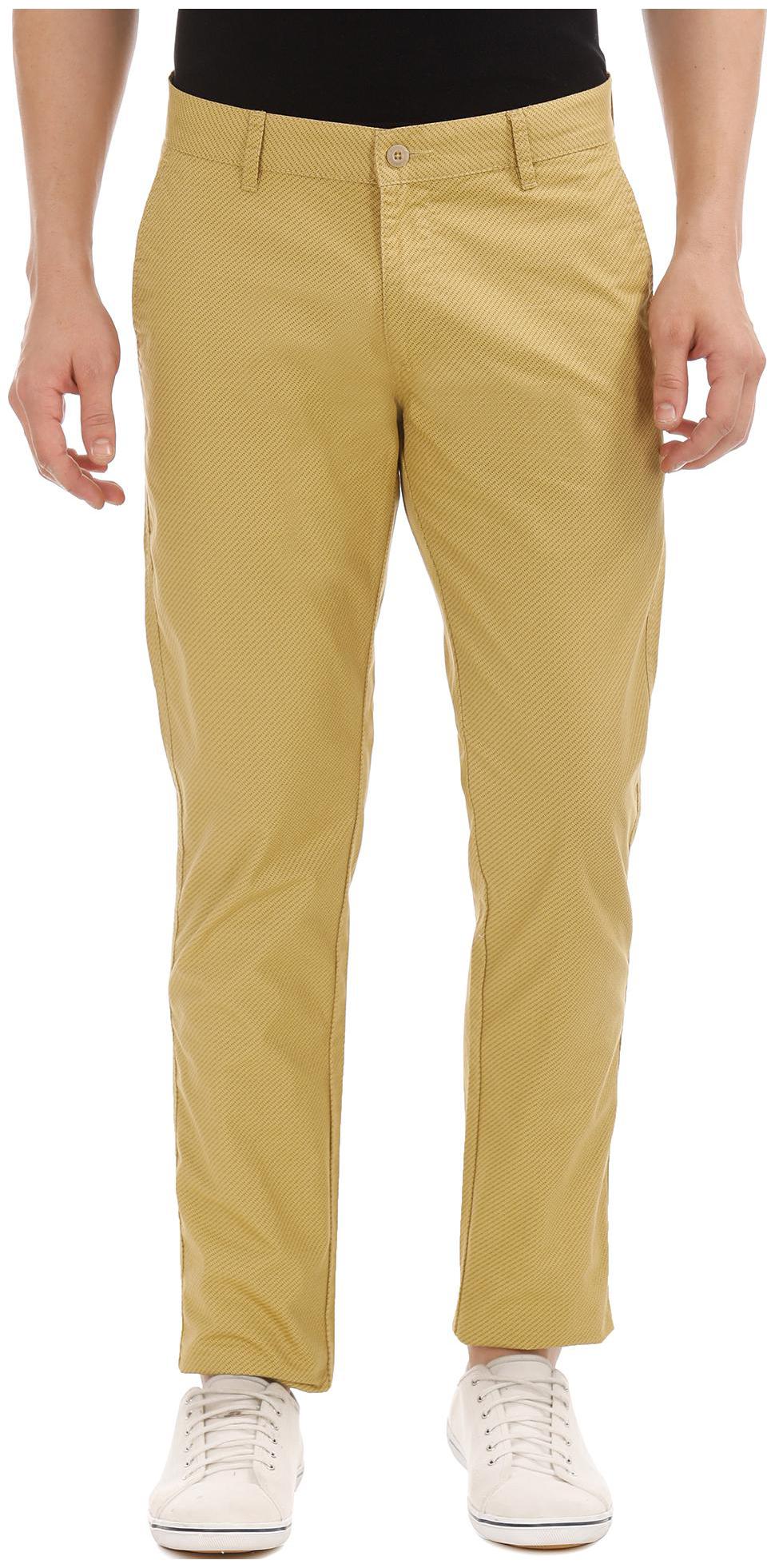 

RUGGERS Men Brown Printed Slim fit Regular trousers