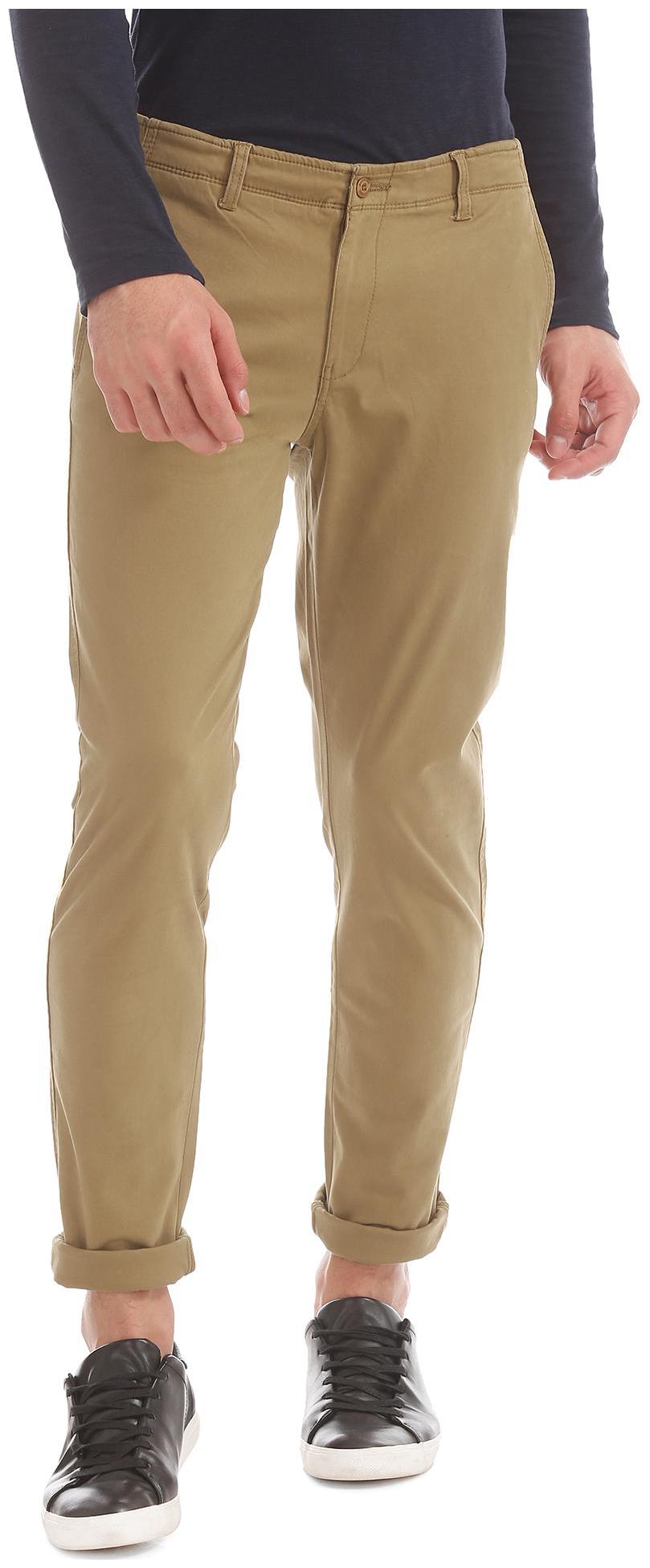 

RUGGERS Men Brown Solid Regular fit Regular trousers