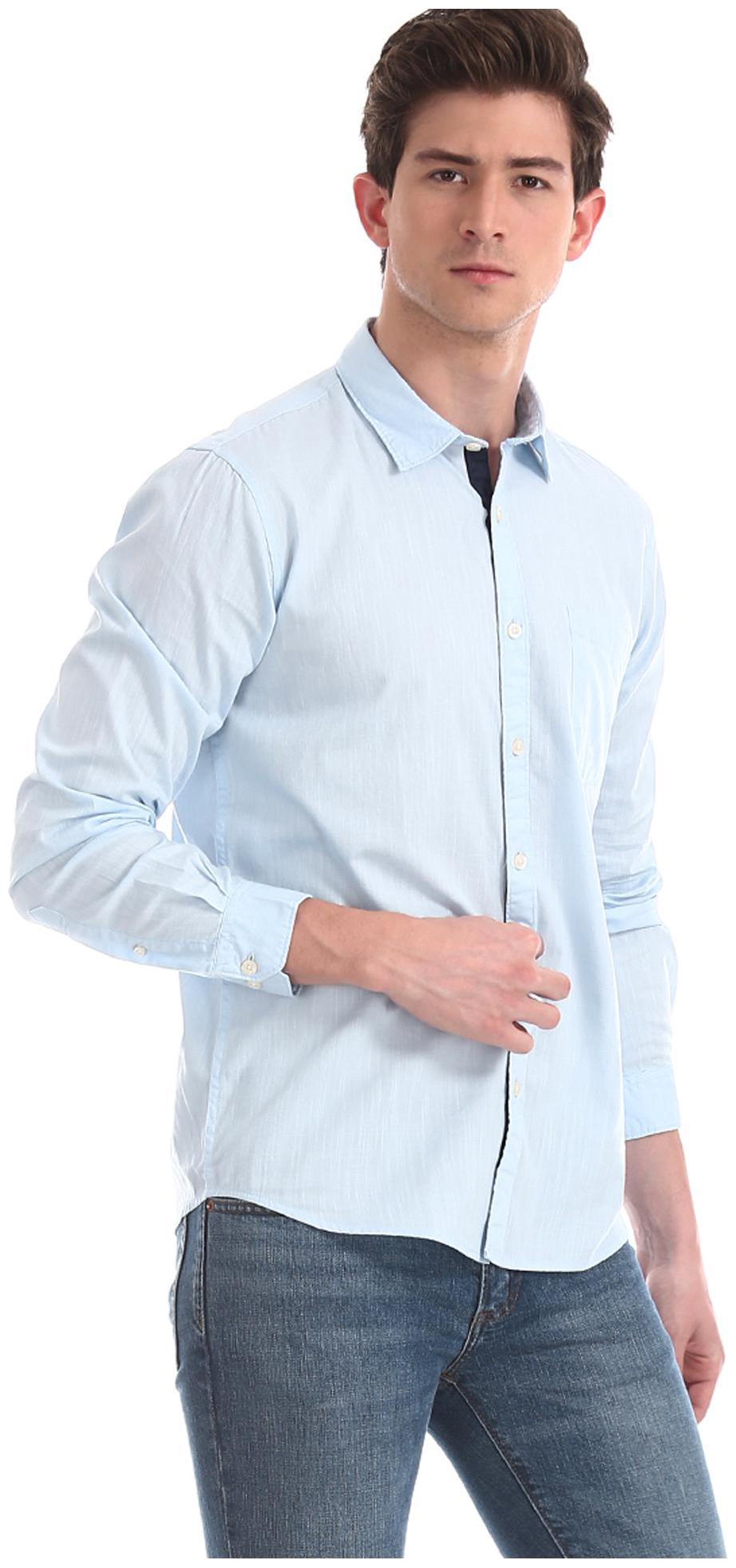 

RUGGERS Men Regular fit Formal Shirt - Blue