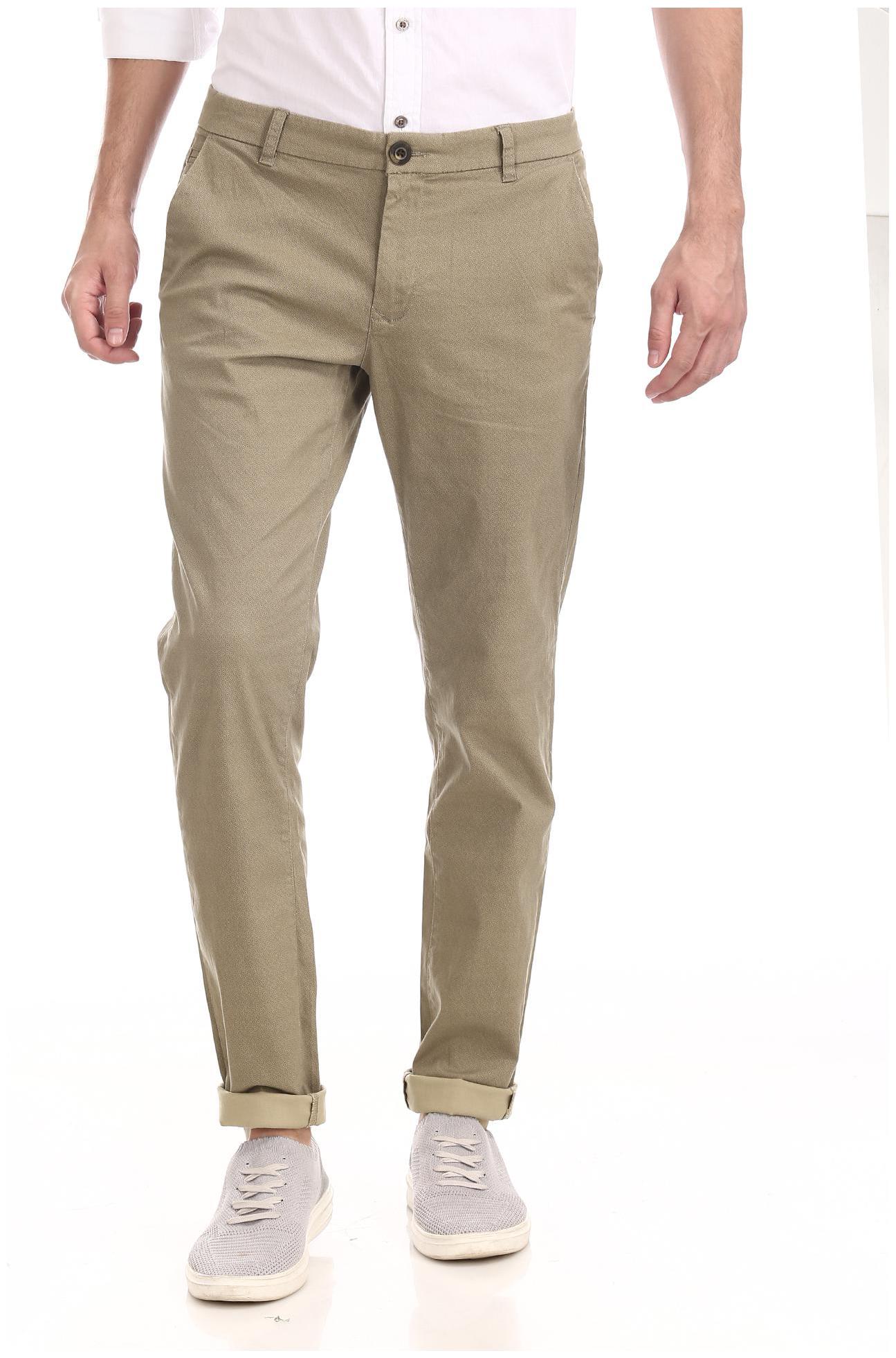 

RUGGERS Men Brown Printed Slim fit Regular trousers