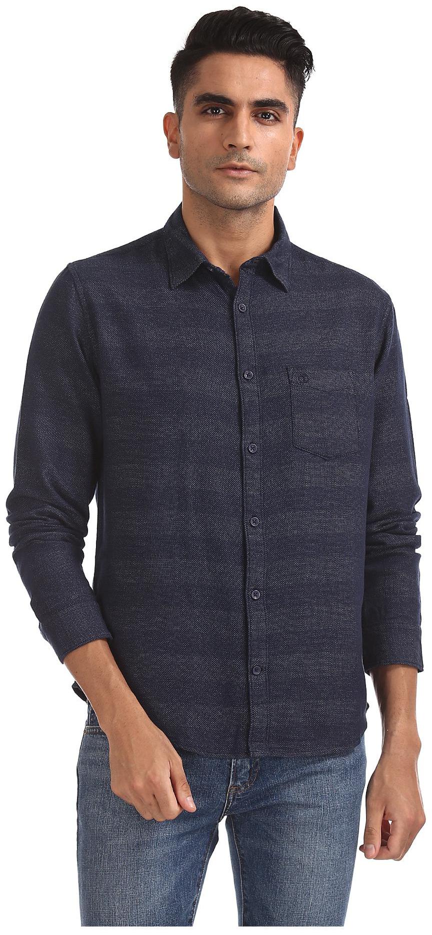 

RUGGERS Men Regular fit Formal Shirt - Blue