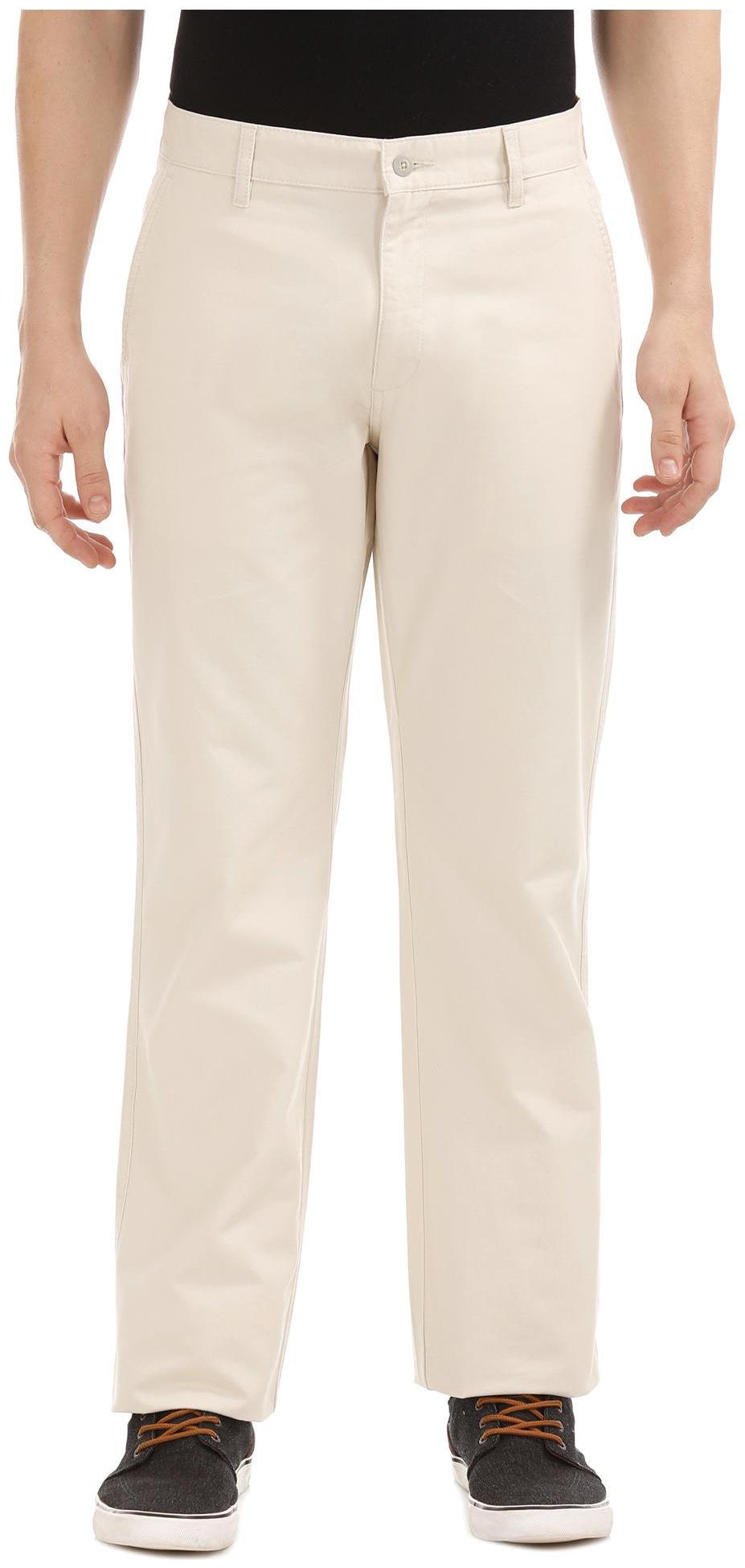 

RUGGERS Men Beige Solid Regular fit Regular trousers