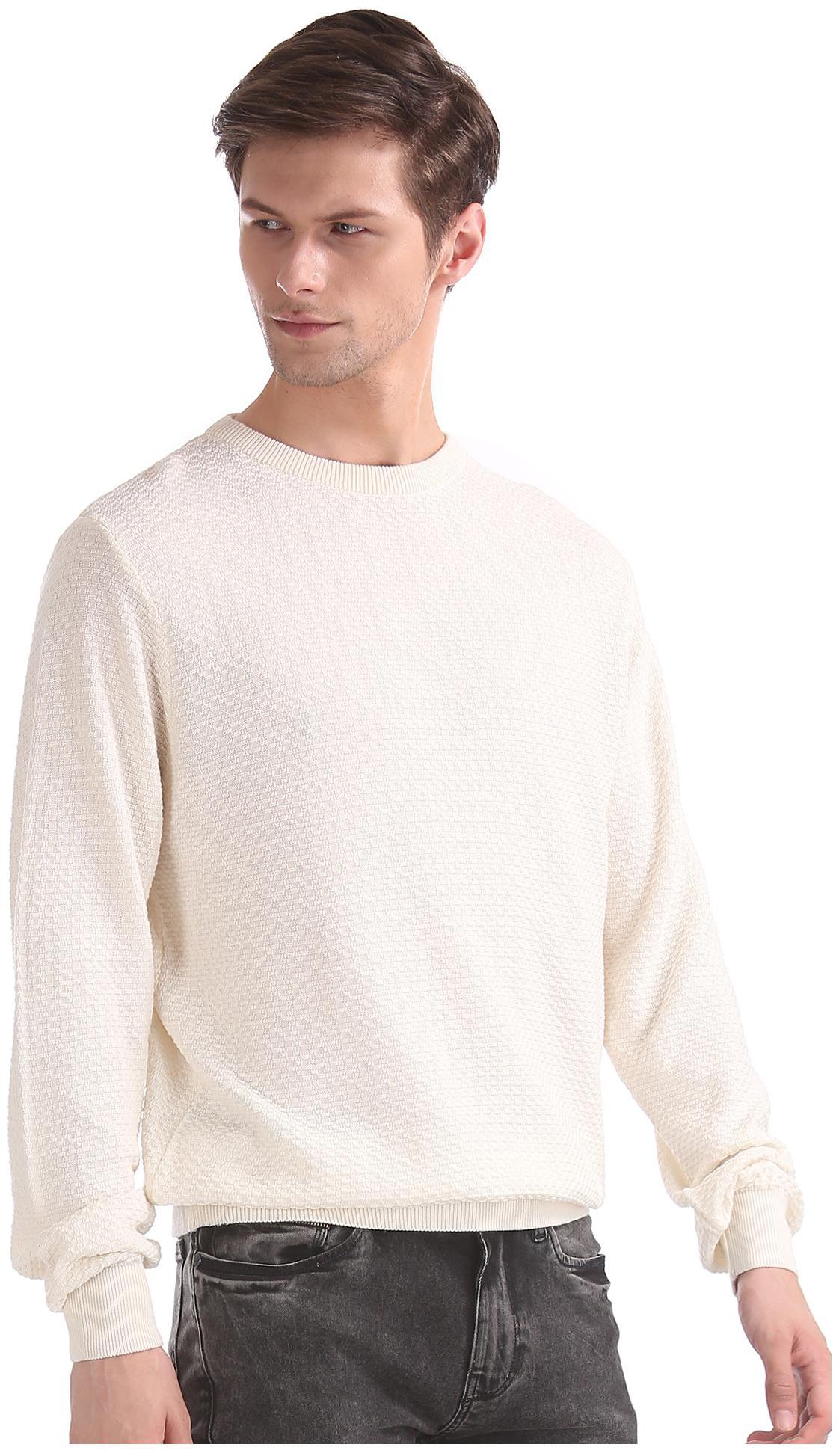 

RUGGERS Men White Round neck Pullover
