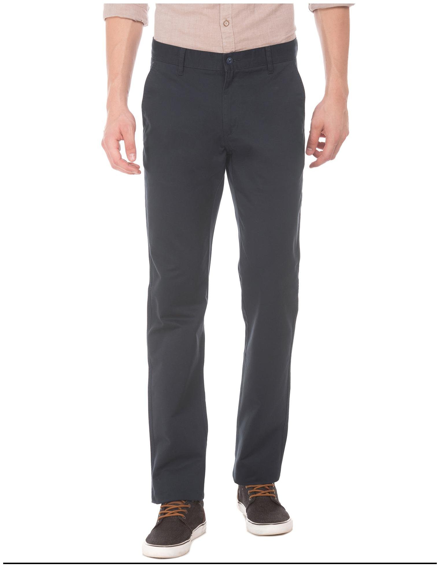 

RUGGERS Men Blue Solid Slim fit Regular trousers