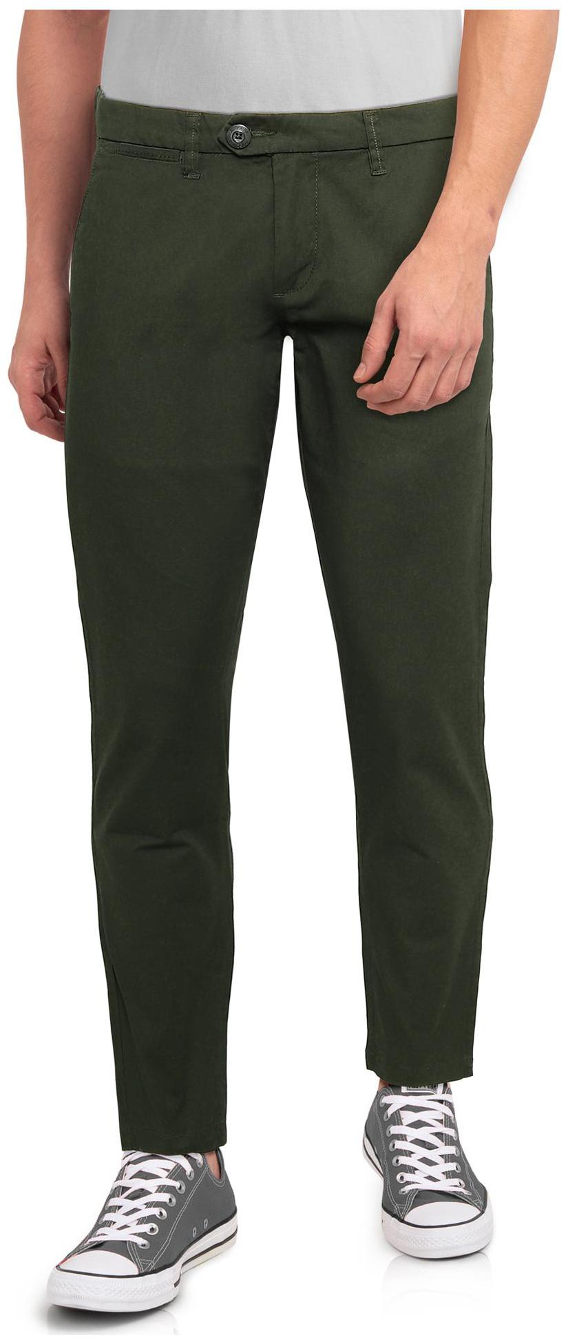 

RUGGERS Men Green Solid Tapered fit Regular trousers