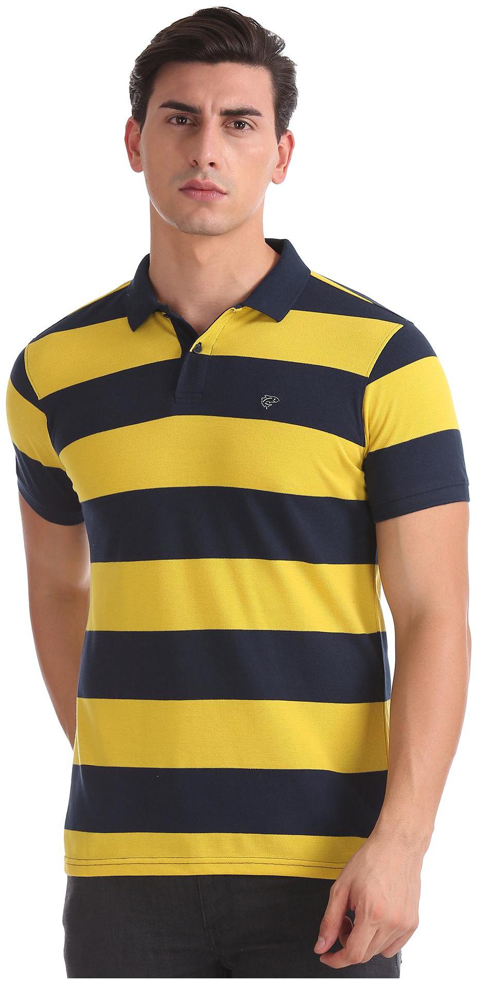 

RUGGERS Men Yellow Regular fit Cotton Polo collar T-Shirt - Pack Of 1