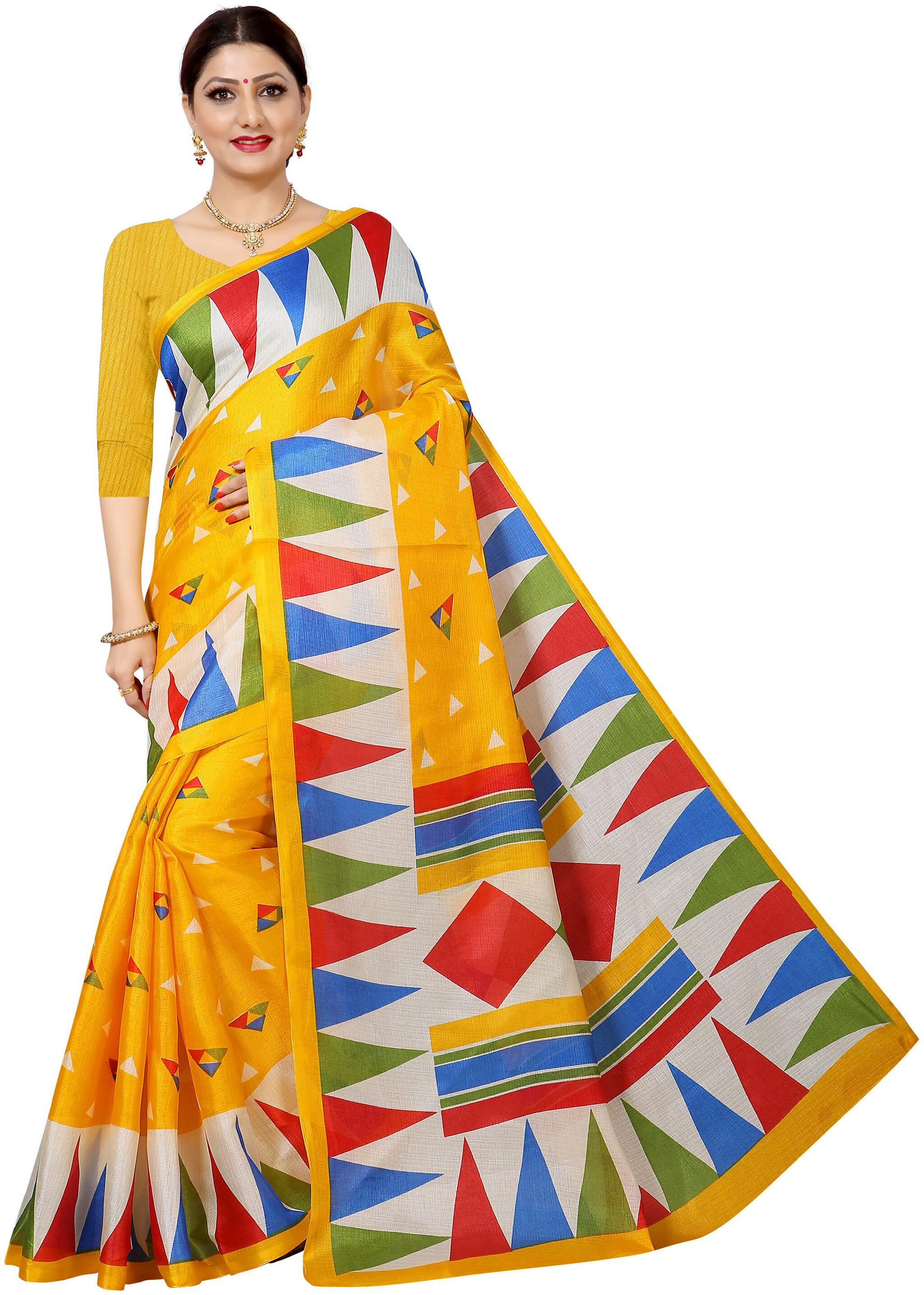 

RUNAYA NX Cotton Khadi No Work Saree Multi