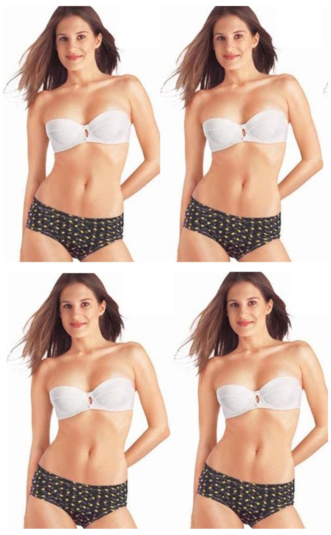 Buy Rupa Pack Of 4 Printed Mid Waist Hipster Panty Black Online at Low Prices in India