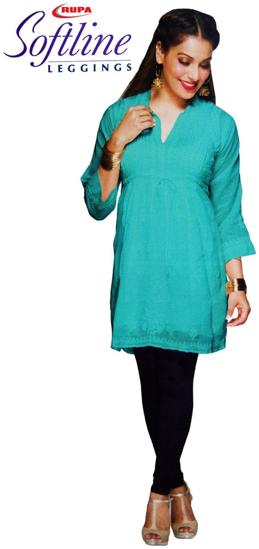 

Rupa Softline Cotton Churidar - Red