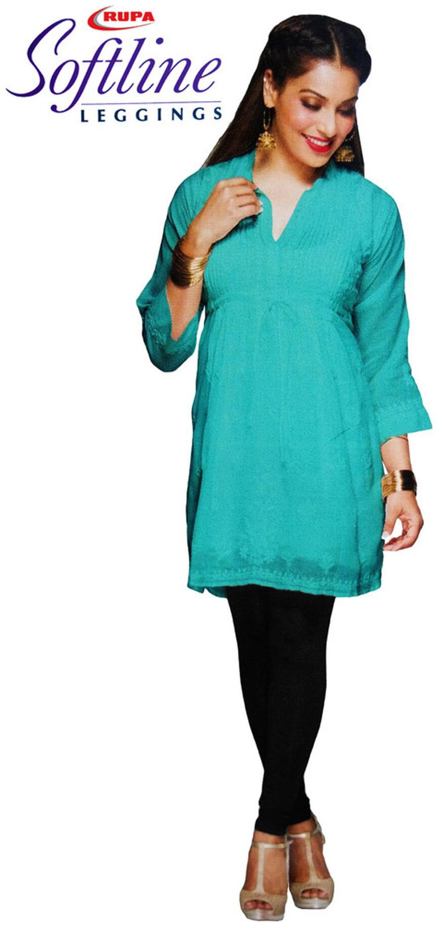 

Rupa Softline Cotton Churidar - Black