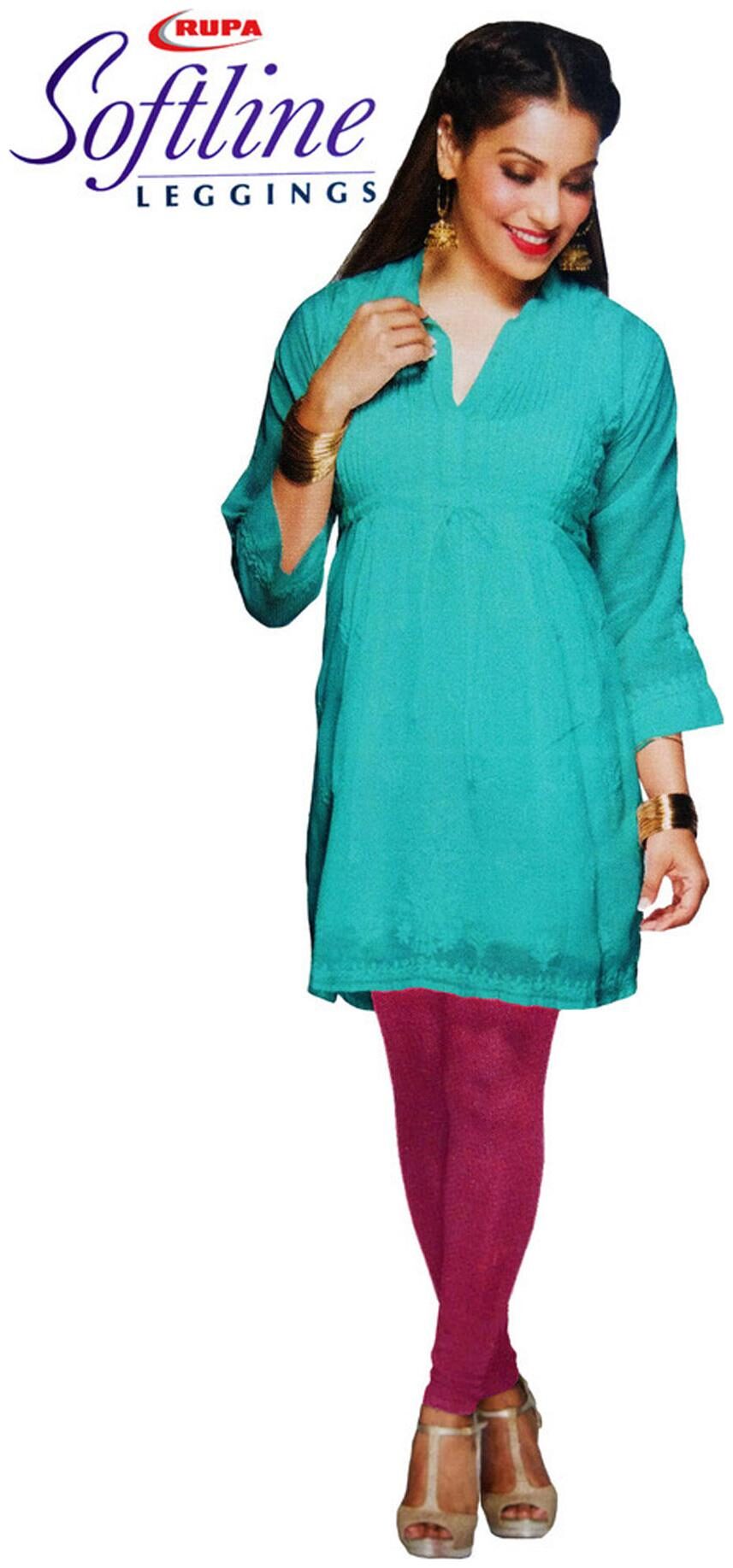 

Rupa Softline Cotton Churidar - Pink