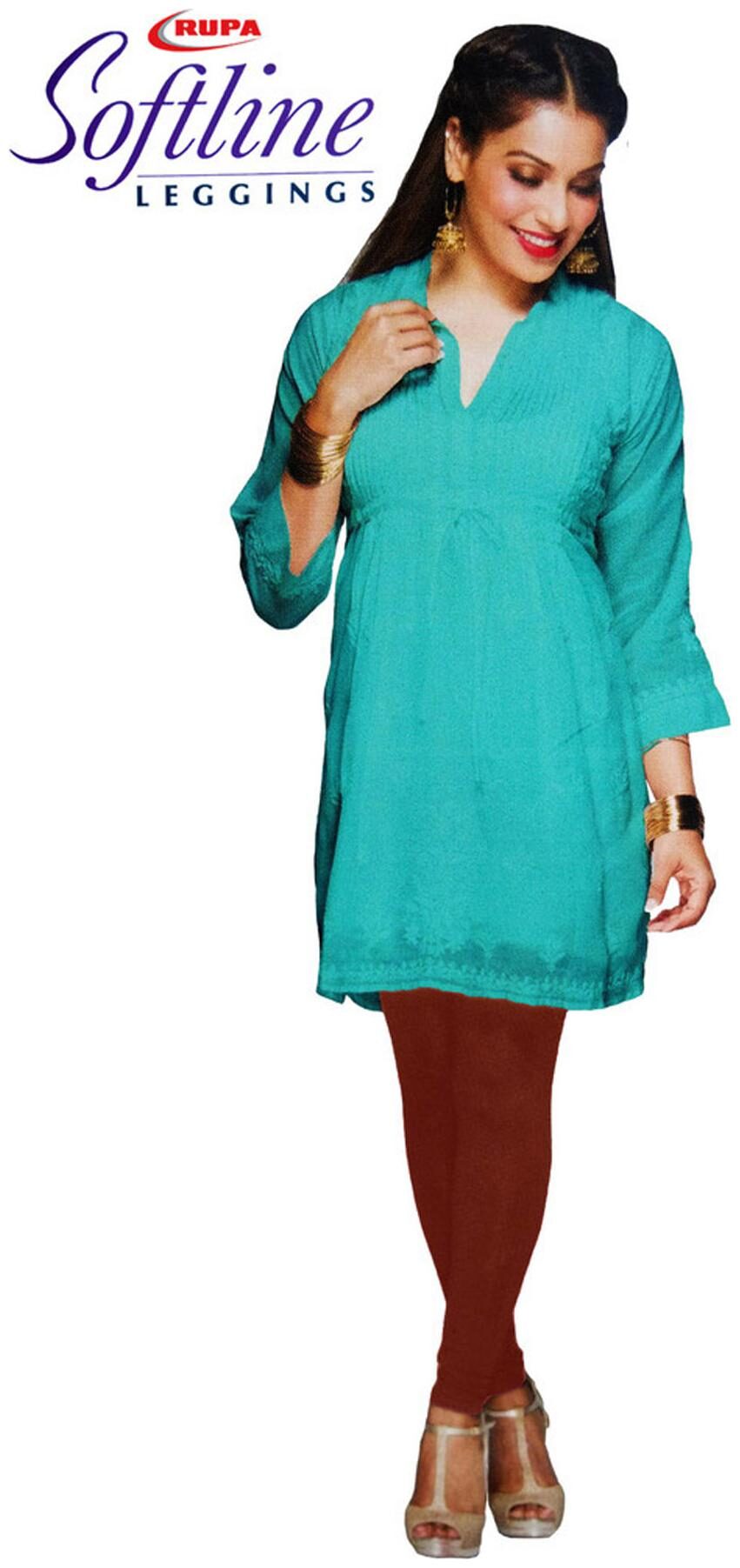 

Rupa Softline Cotton Churidar - Red